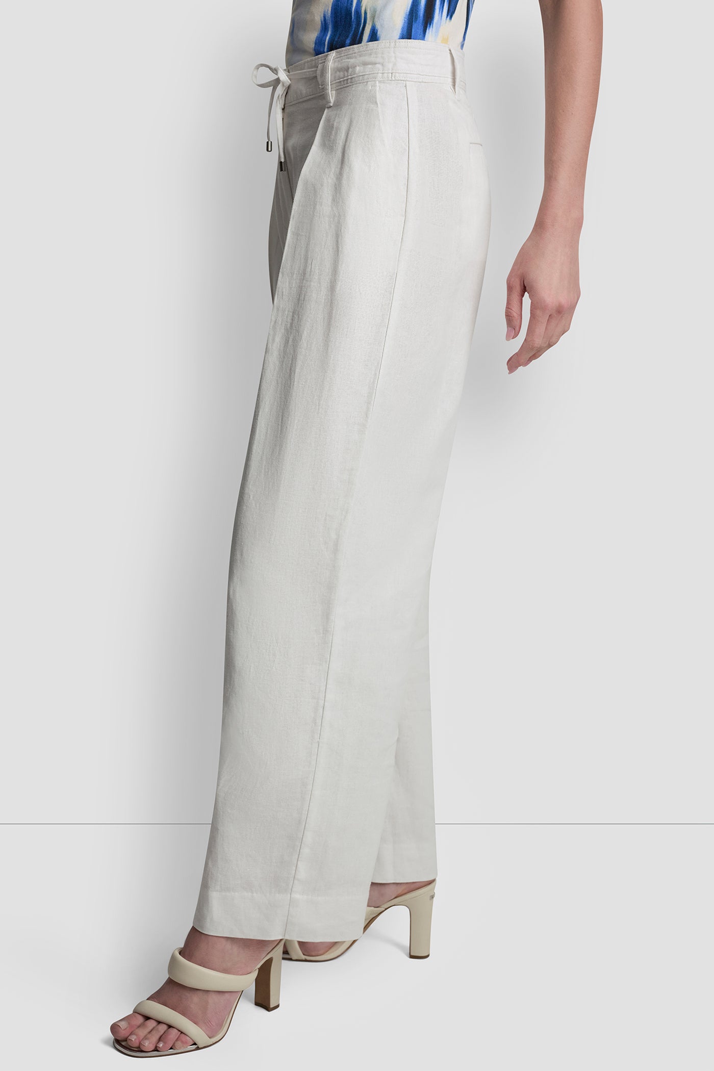 MID-RISE TIE WAIST PLEATED PANT VIEW 3 | Pants & Denim