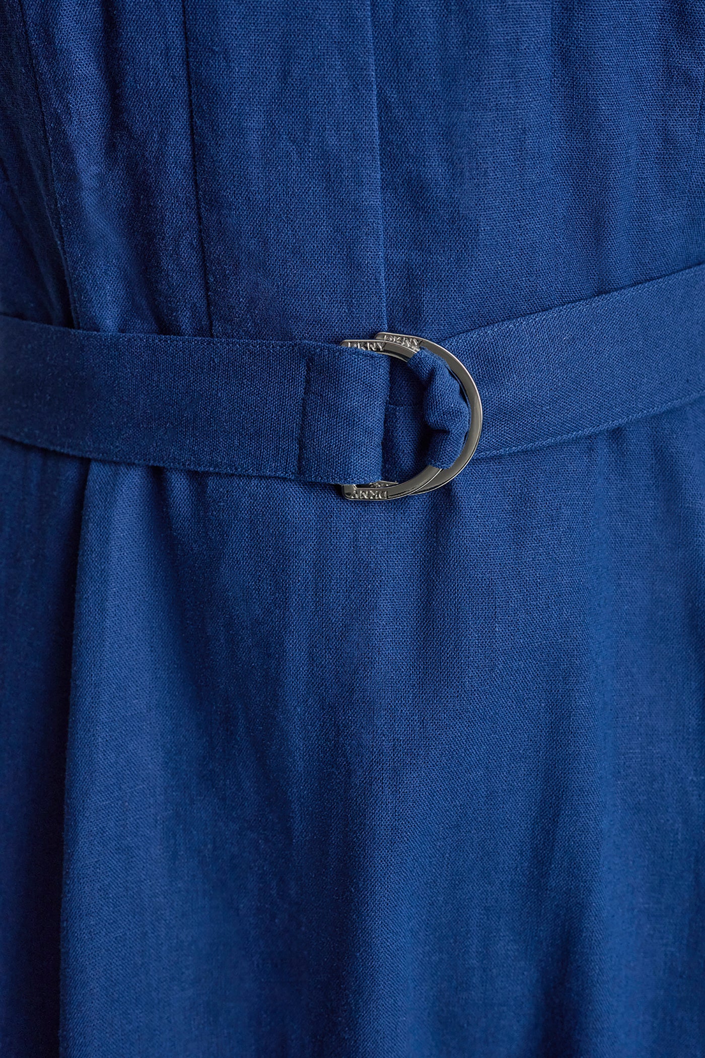 LINEN-BLEND BELTED MIDI DRESS VIEW 7