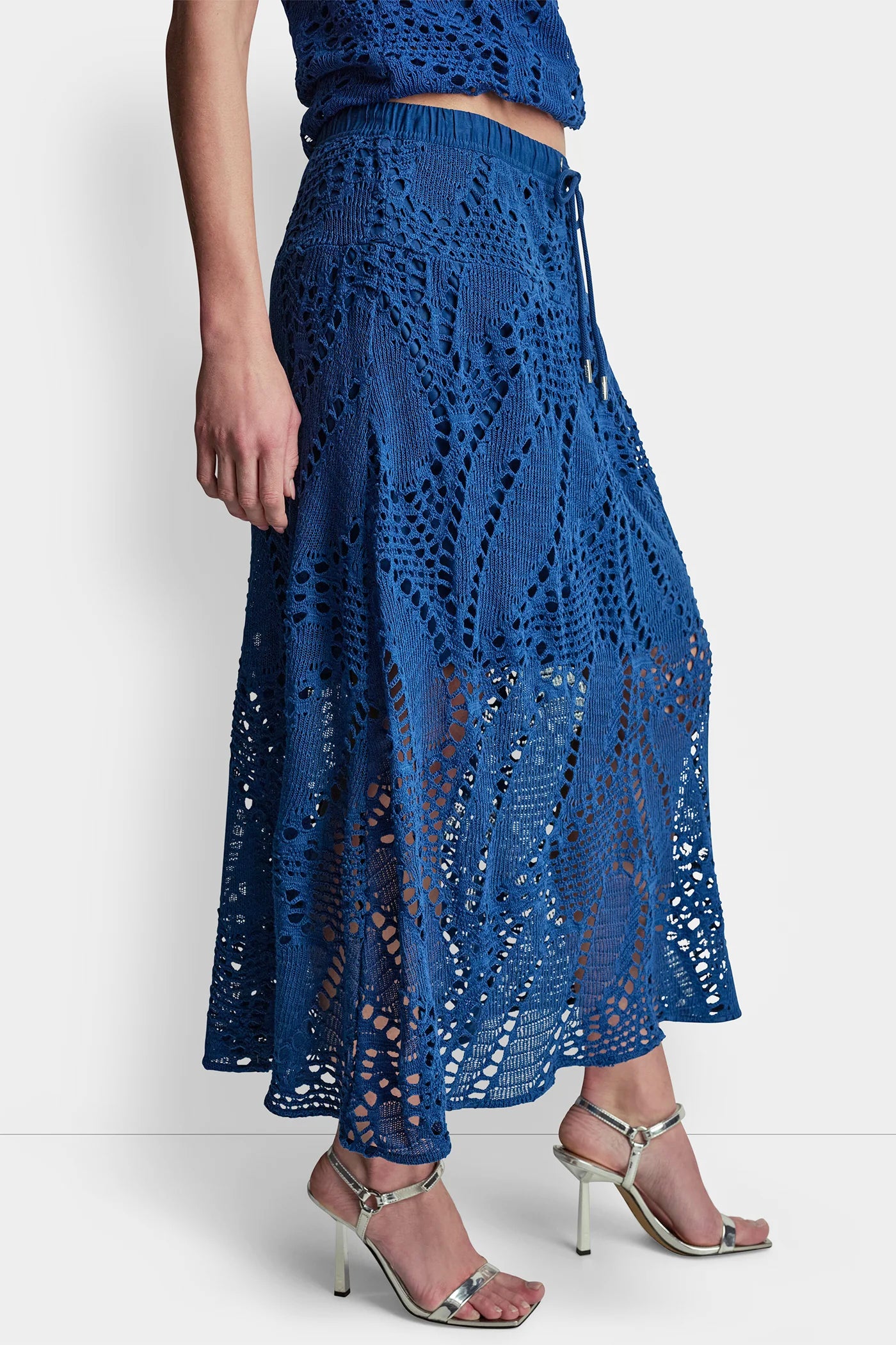 CROCHET LEAF MIDI SKIRT VIEW 4 | MATCHING SETS