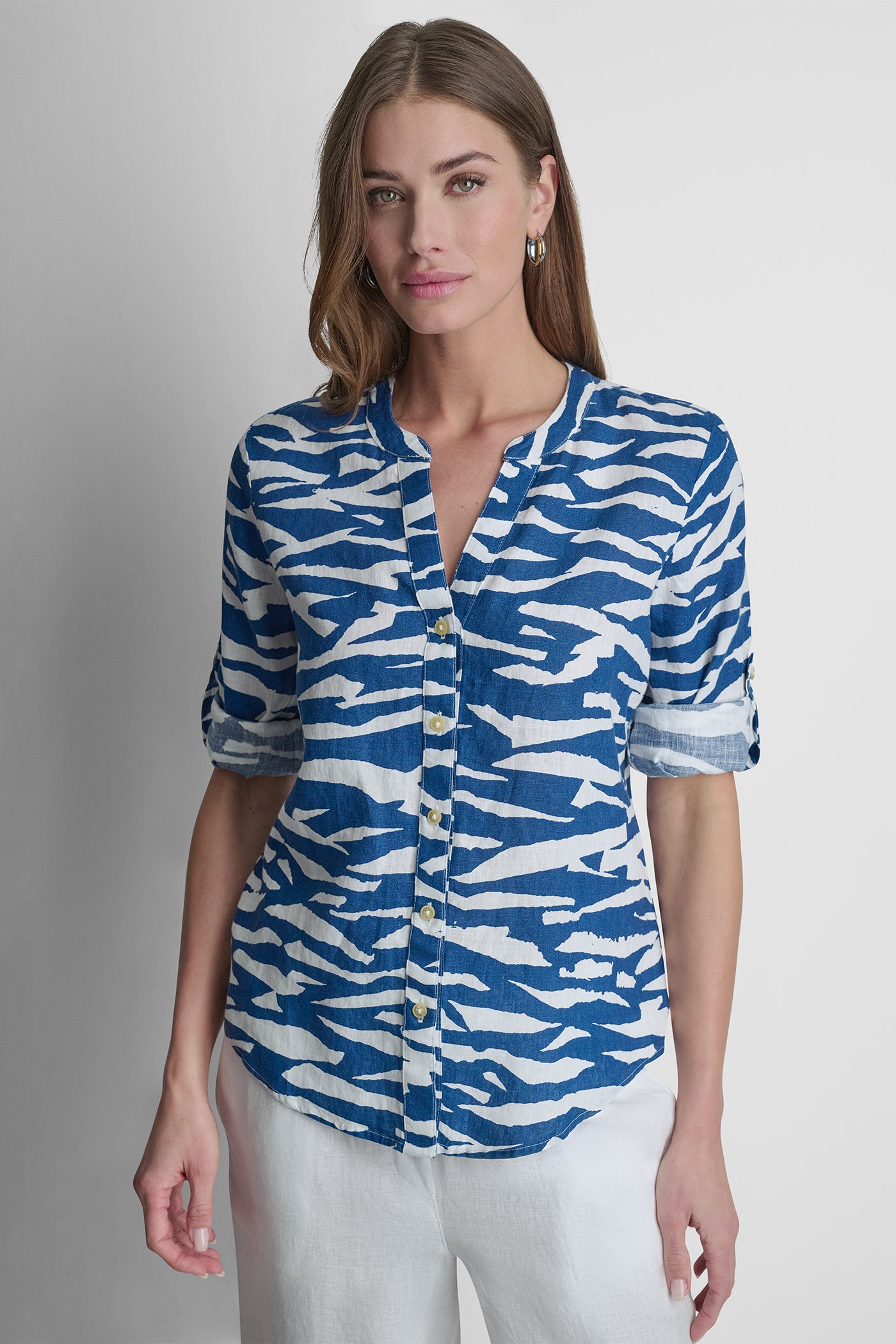 Tidal Break LINEN PRINTED SHIRT, VIEW 2 | SPRING 2026