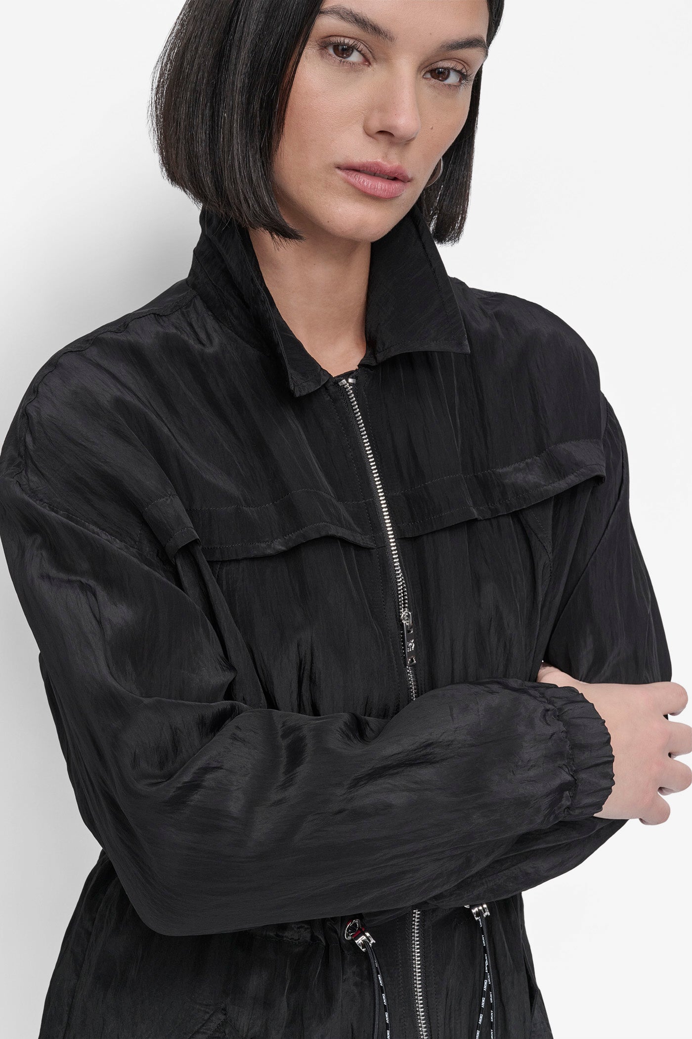 LONG SLEEVE TEXTURED ANARAK JACKET VIEW 4 | Jackets & Blazers