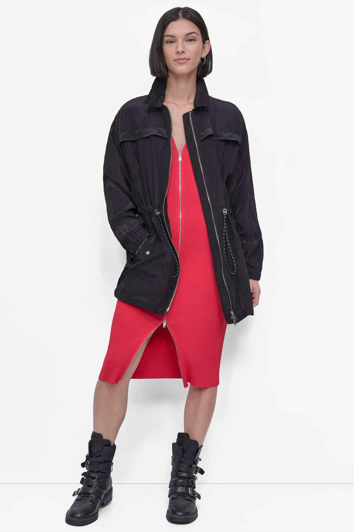 LONG SLEEVE TEXTURED ANARAK JACKET VIEW 7 | Jackets & Blazers