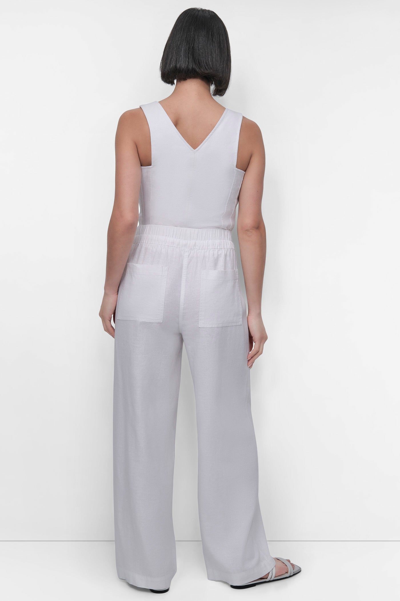 LINEN VISCOSE PULL ON PANT VIEW 7 | Summer Essentials