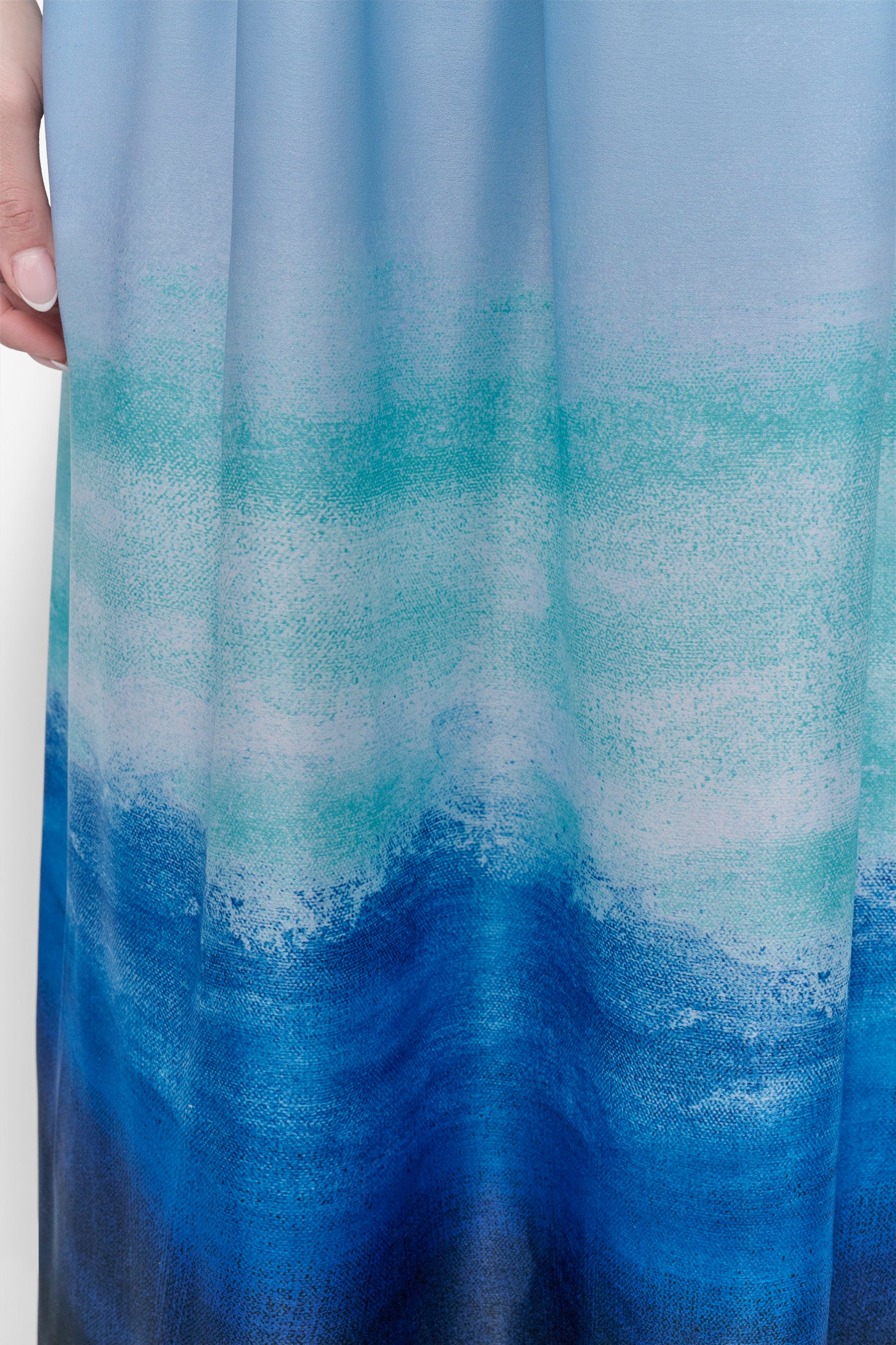 SLEEVELESS PRINTED SATIN DRESS VIEW 6 | SALE DRESSES