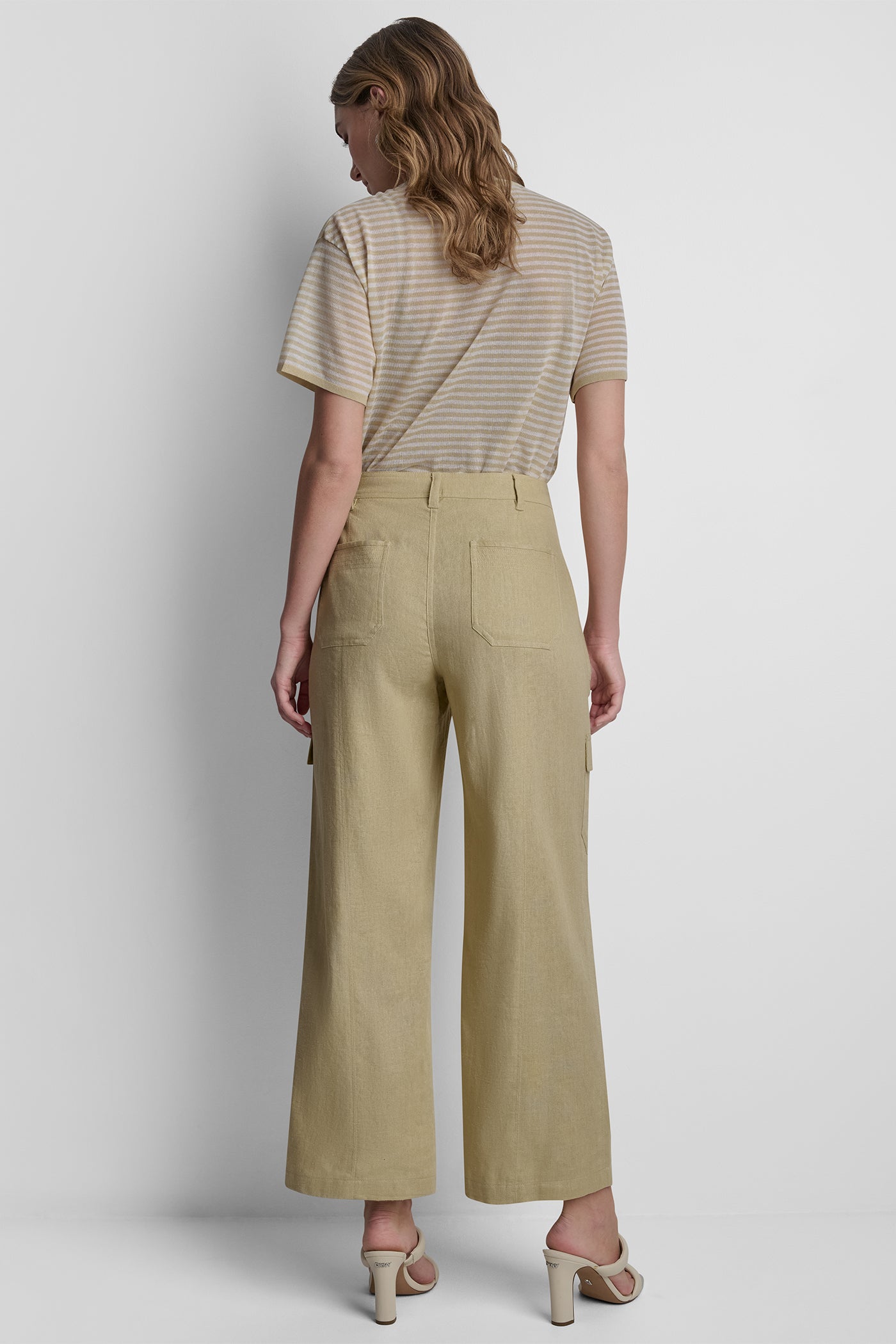 MID-RISE LINEN-BLEND STRAIGHT-LEG CARGO PANT VIEW 6 | Pants & Denim