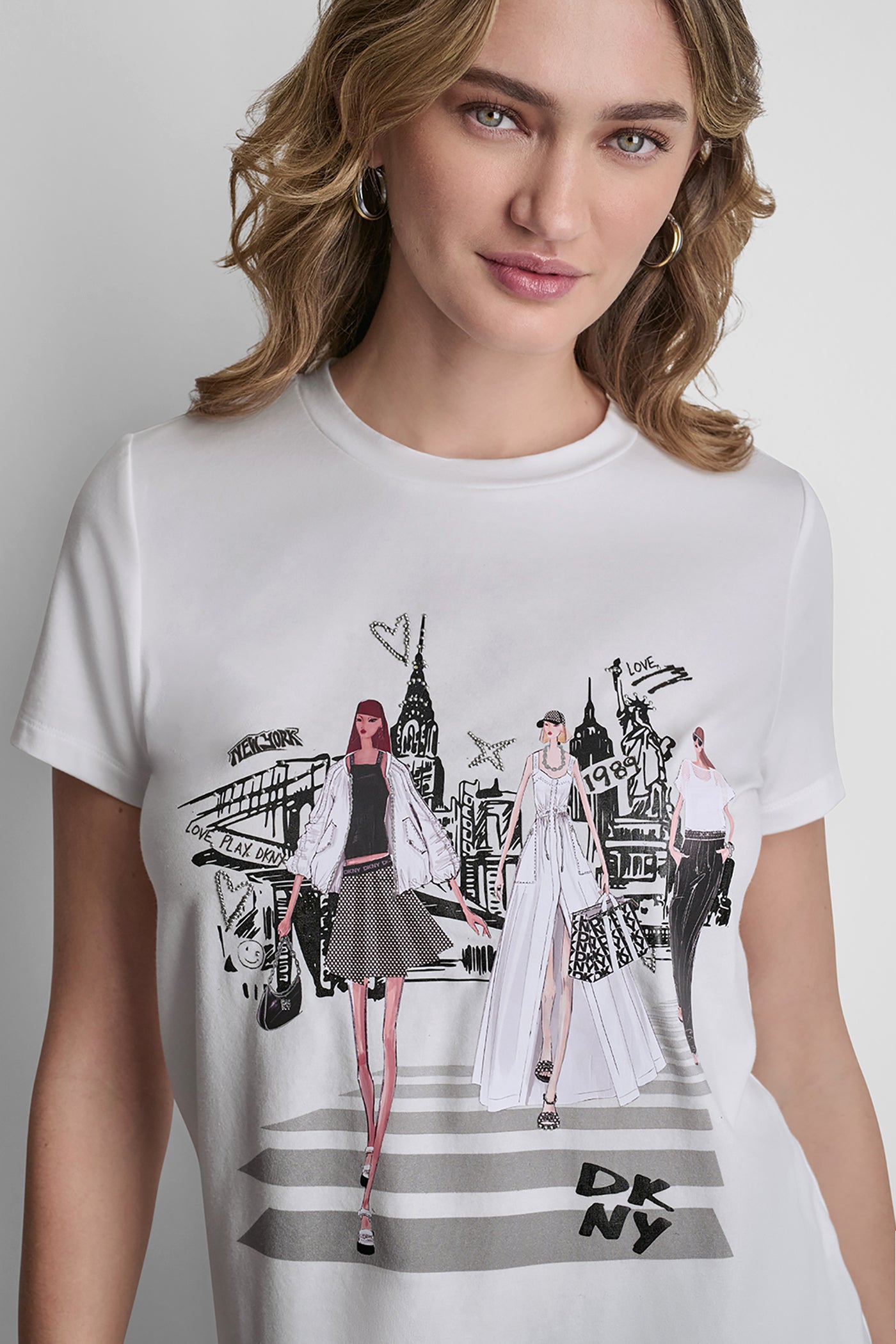 White NEW YORK ICONS GRAPHIC TEE, VIEW 1 | New clothing