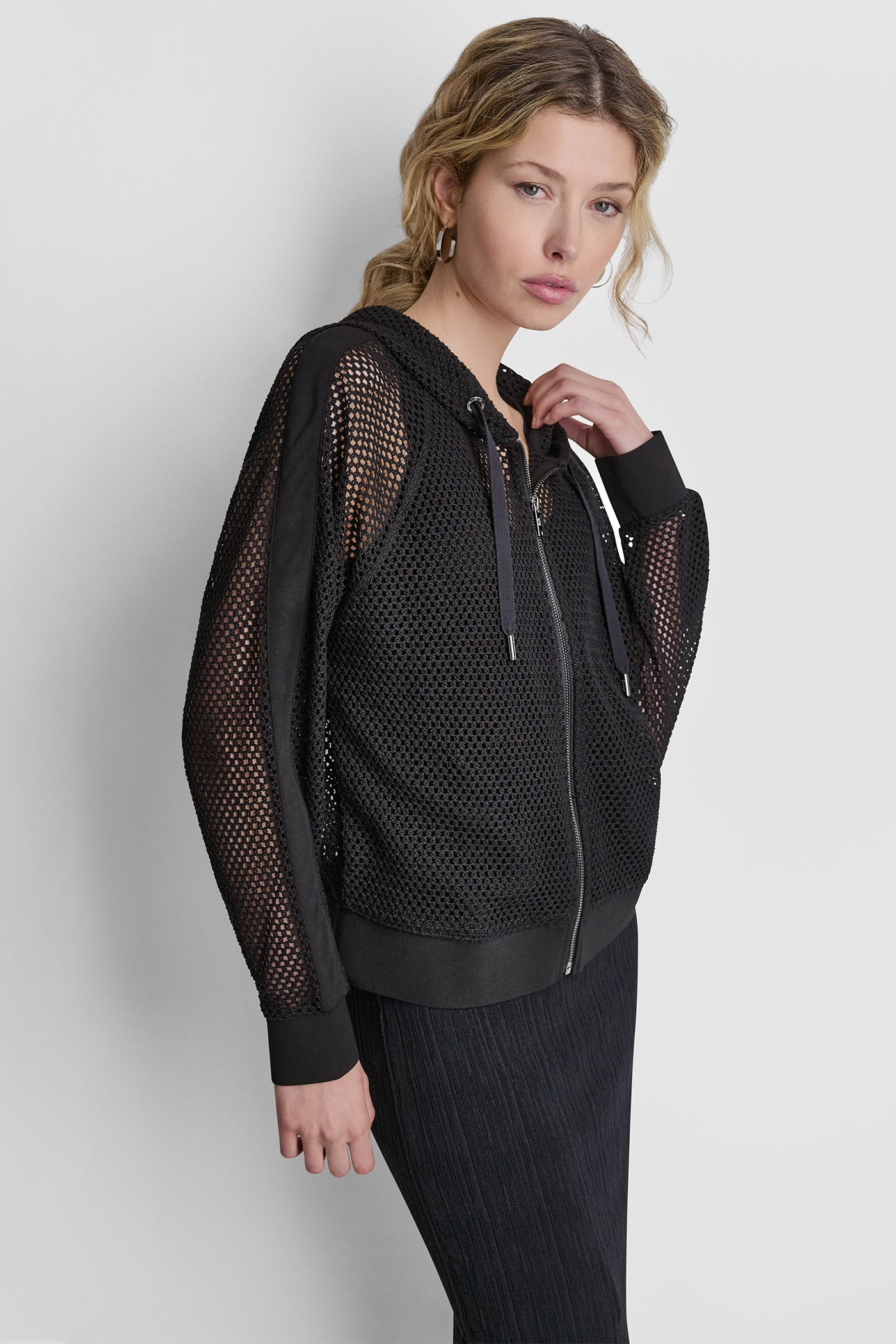 MESH LOGO ZIP-UP HOODIE VIEW 6 | Sweatshirts & Joggers