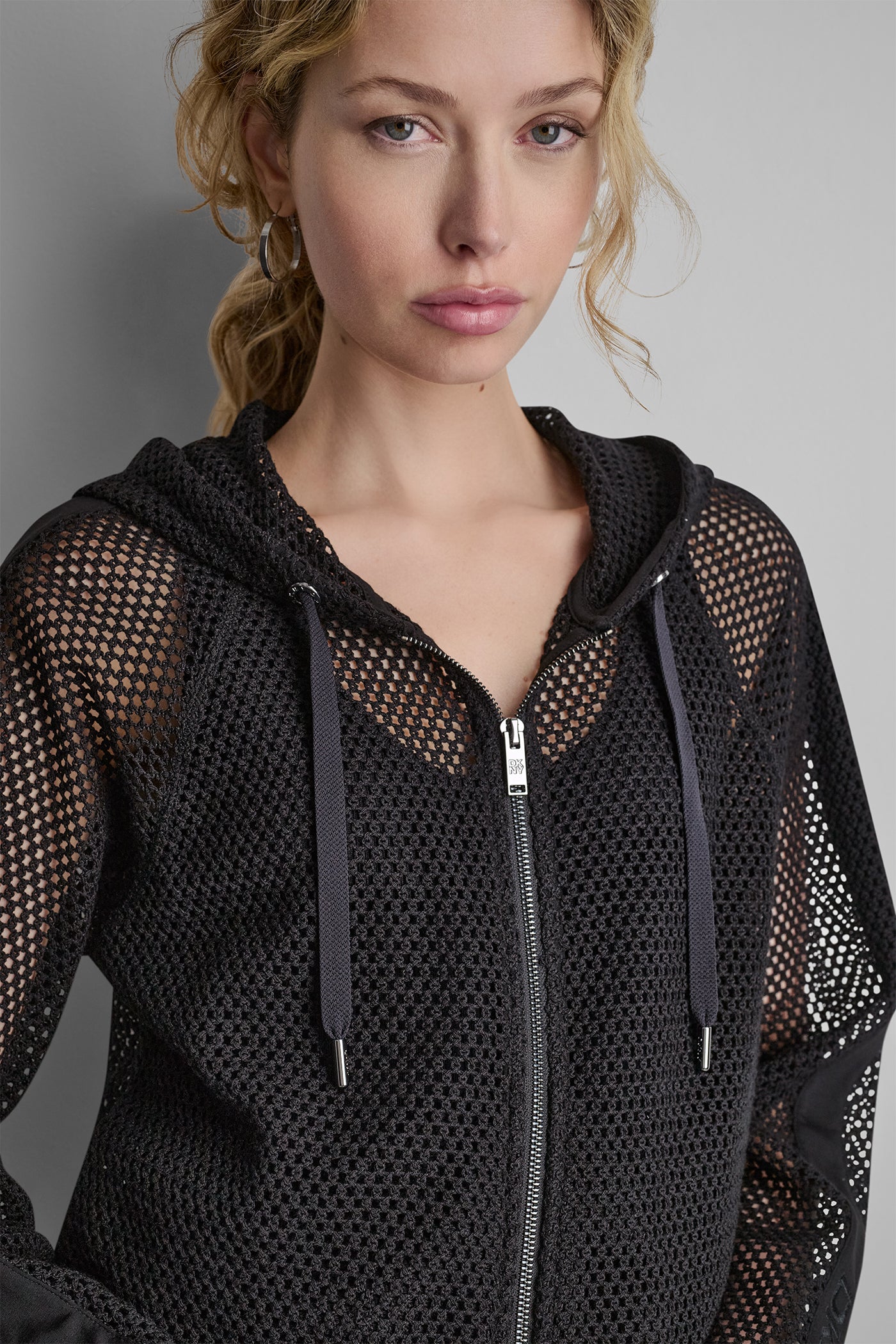 MESH LOGO ZIP-UP HOODIE VIEW 4 | Sweatshirts & Joggers