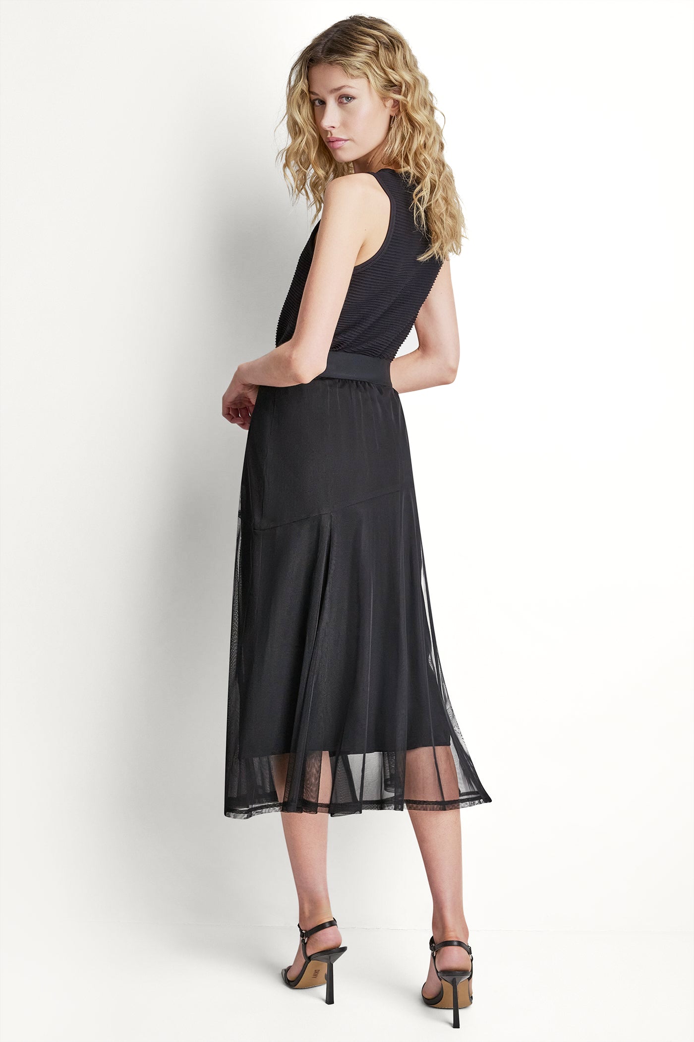 LAYERED MESH MIDI SKIRT VIEW 6