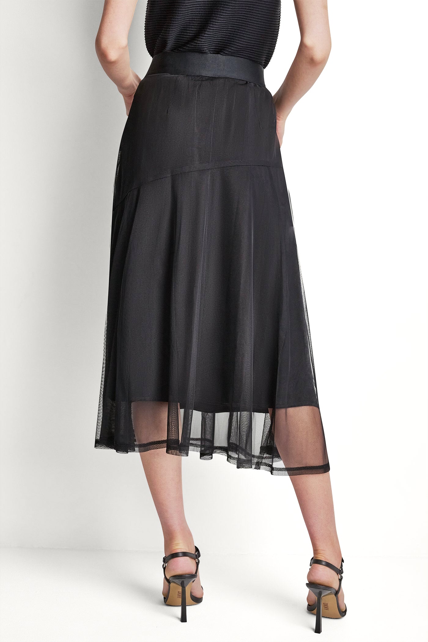 LAYERED MESH MIDI SKIRT VIEW 3