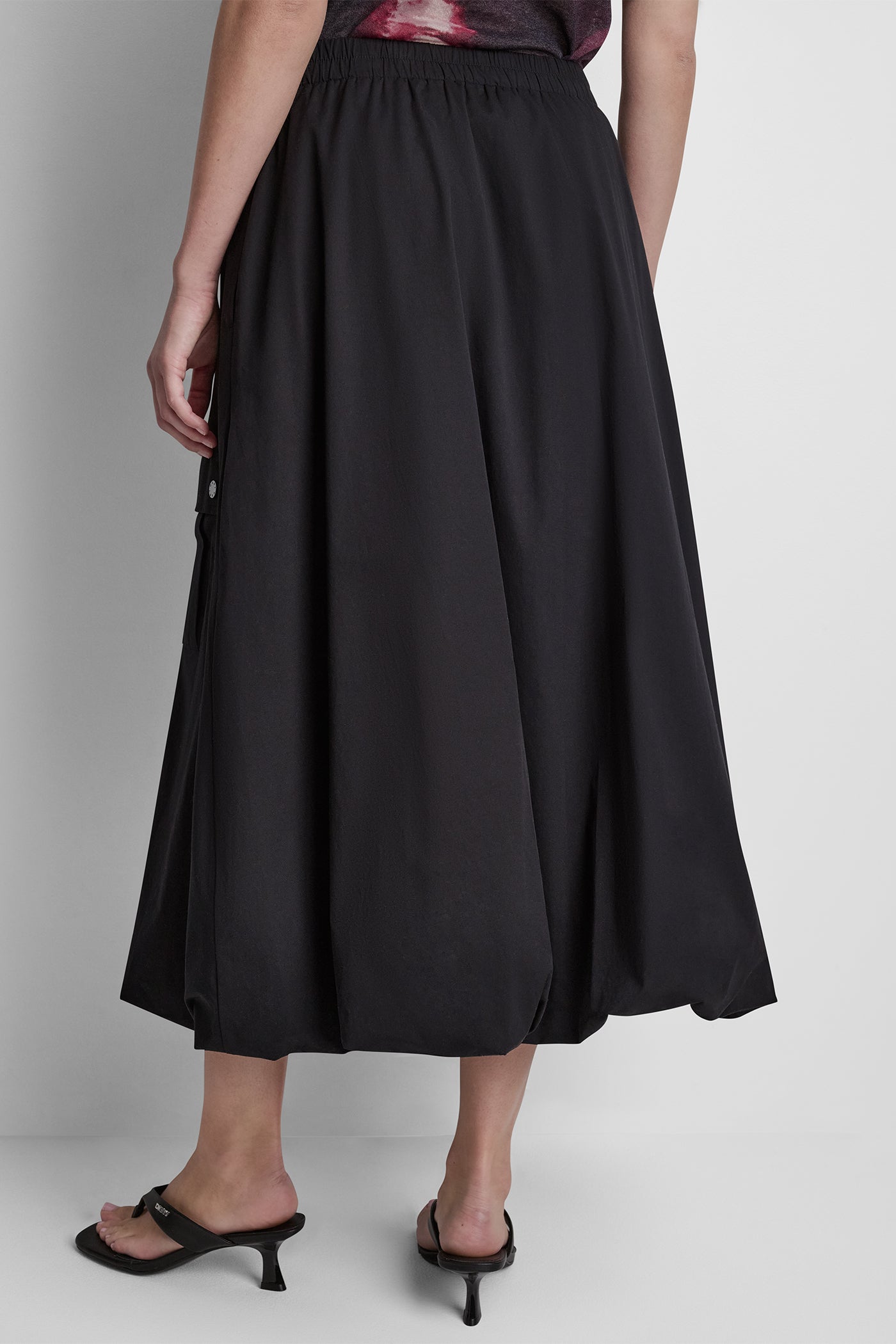 CARGO POCKET BUBBLE MIDI SKIRT VIEW 3