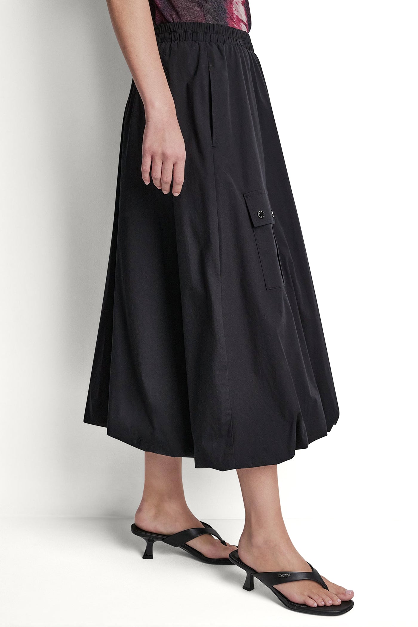 CARGO POCKET BUBBLE MIDI SKIRT VIEW 4 | New Arrivals