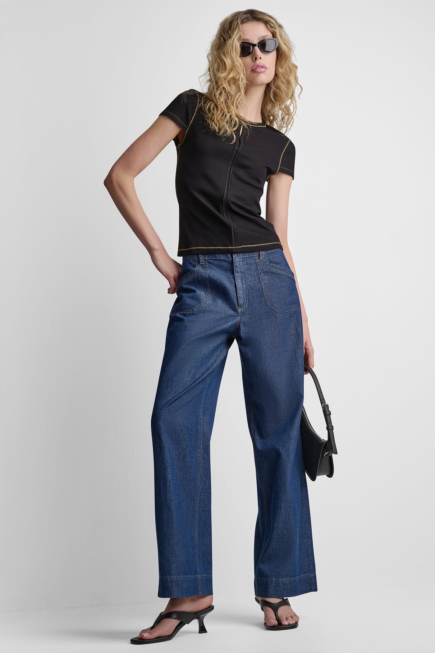 CONTRAST STITCH KNIT TOP VIEW 6 | New Arrivals