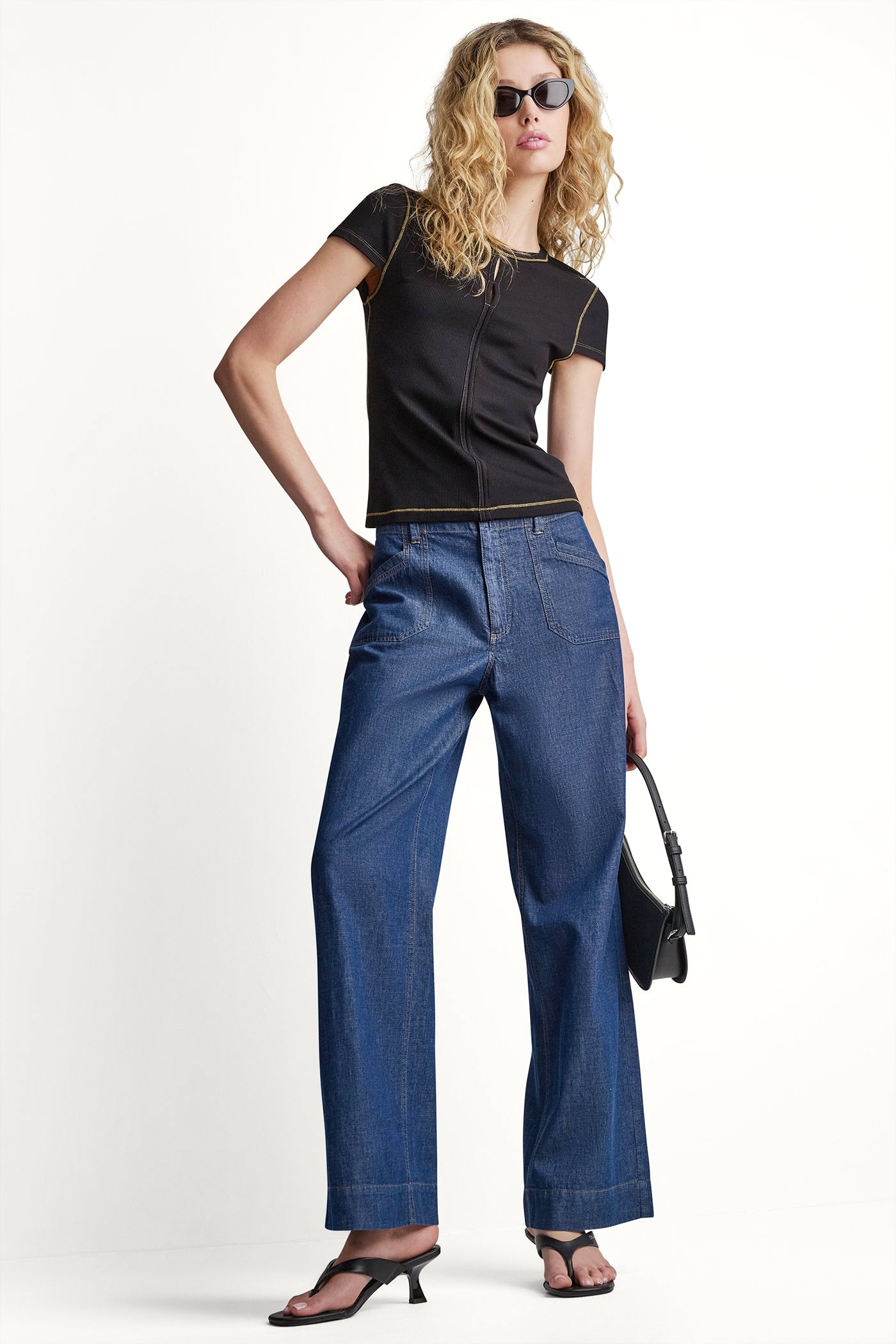 CONTRAST STITCH KNIT TOP VIEW 5 | Summer Collection