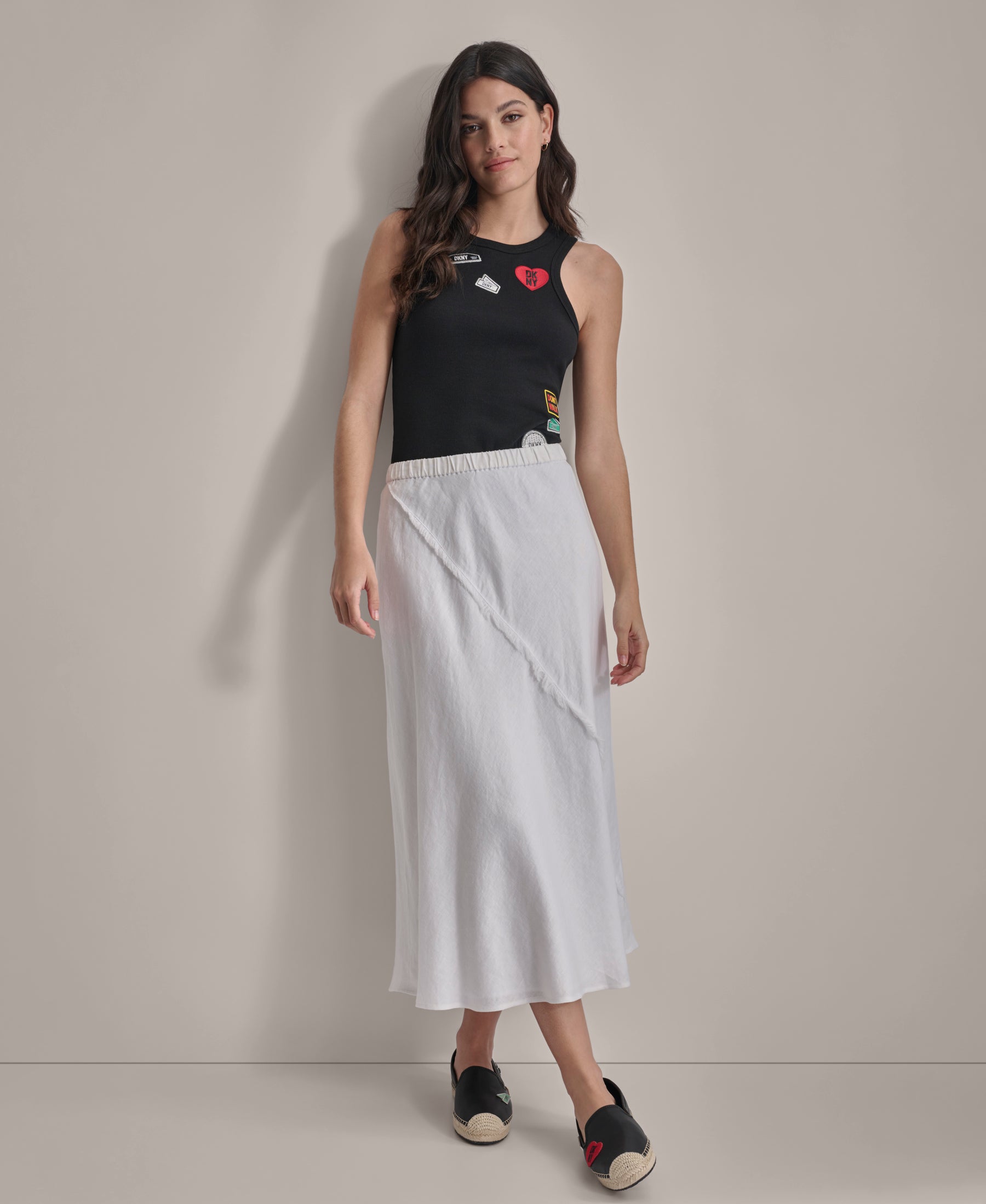 Dkny Skirt Flare White