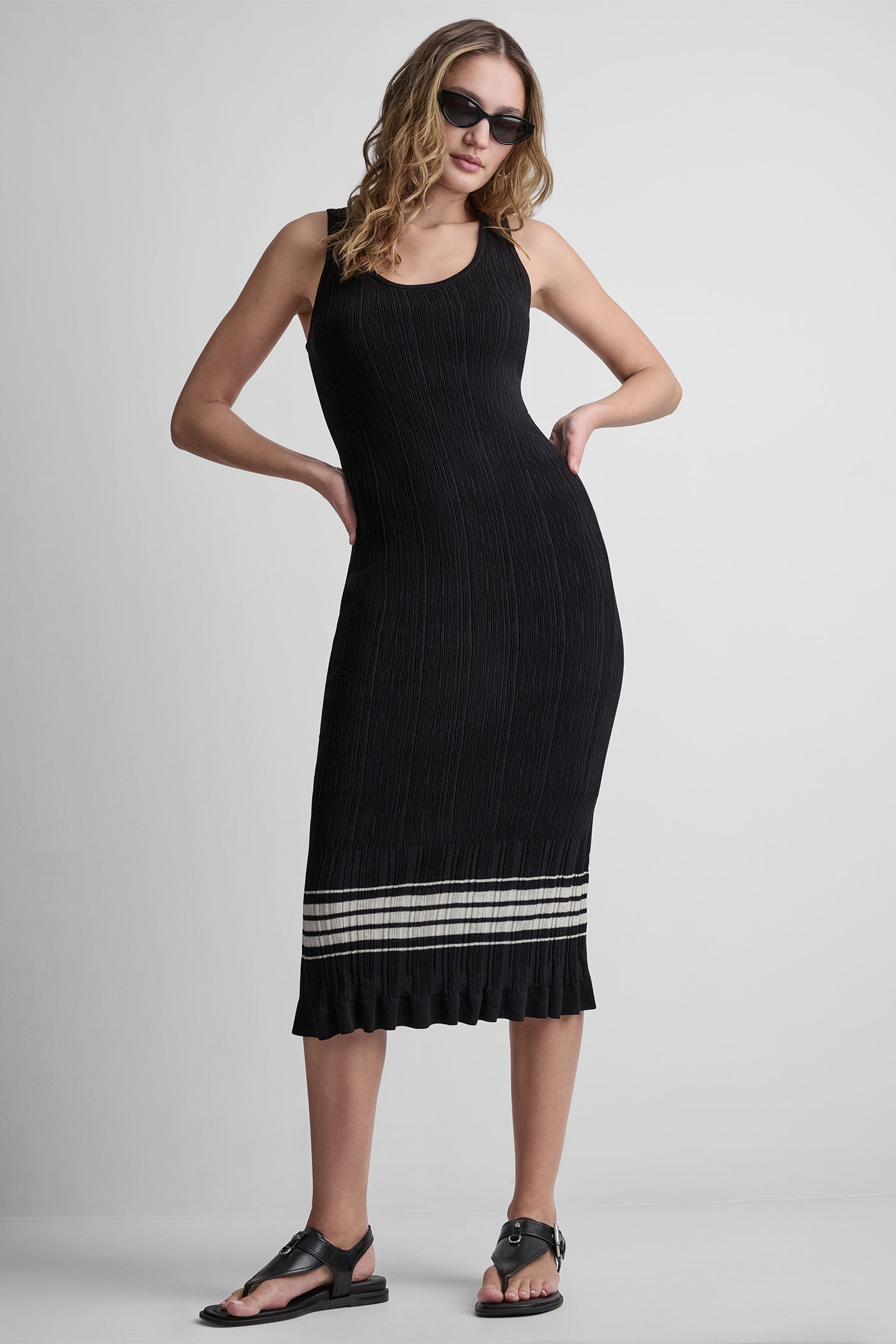 STRIPE MIDI SWEATER DRESS VIEW 4 | MIDI DRESSES