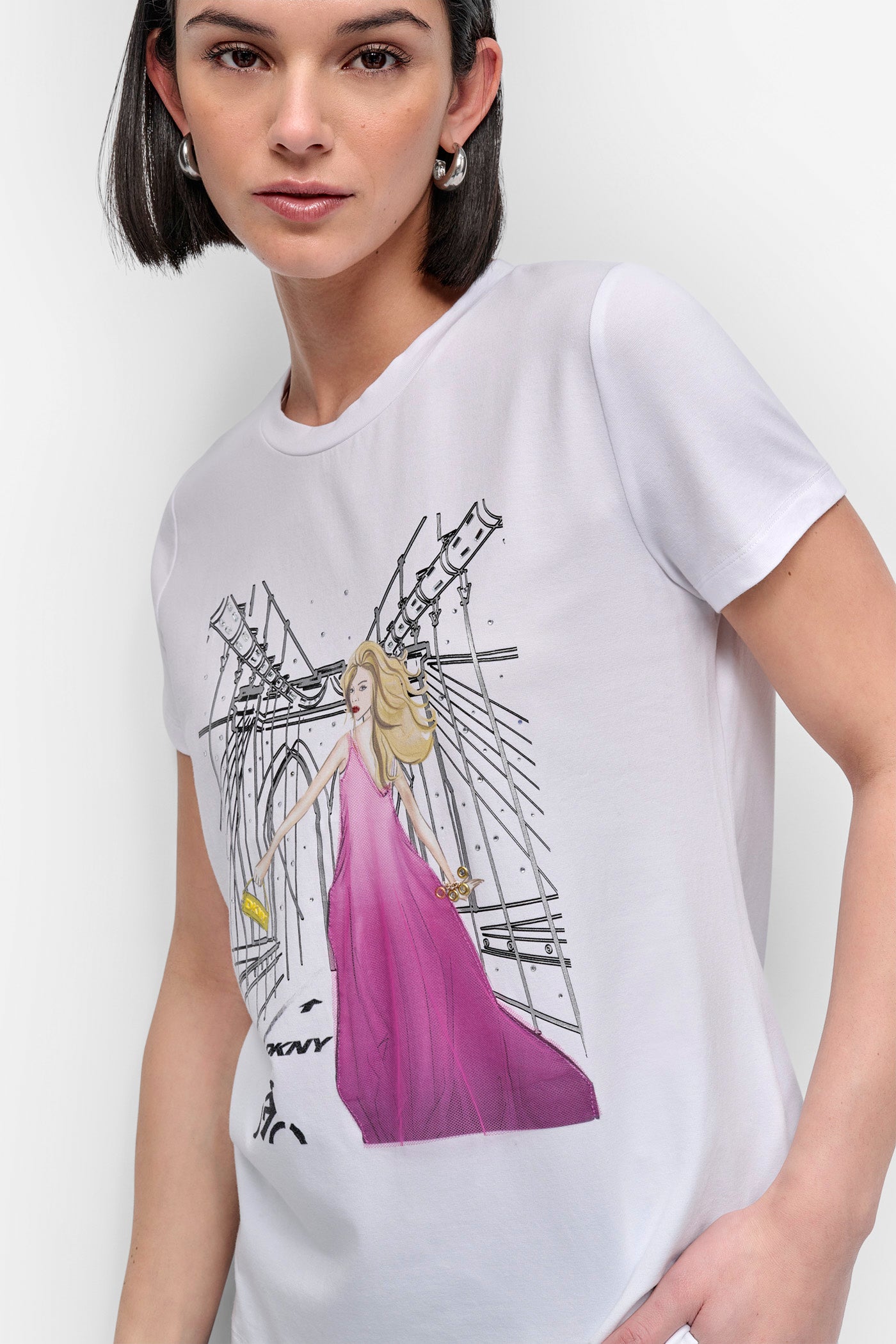 BROOKLYN BRIDGE EMBELLISHED TEE VIEW 4 | Tees & Tanks