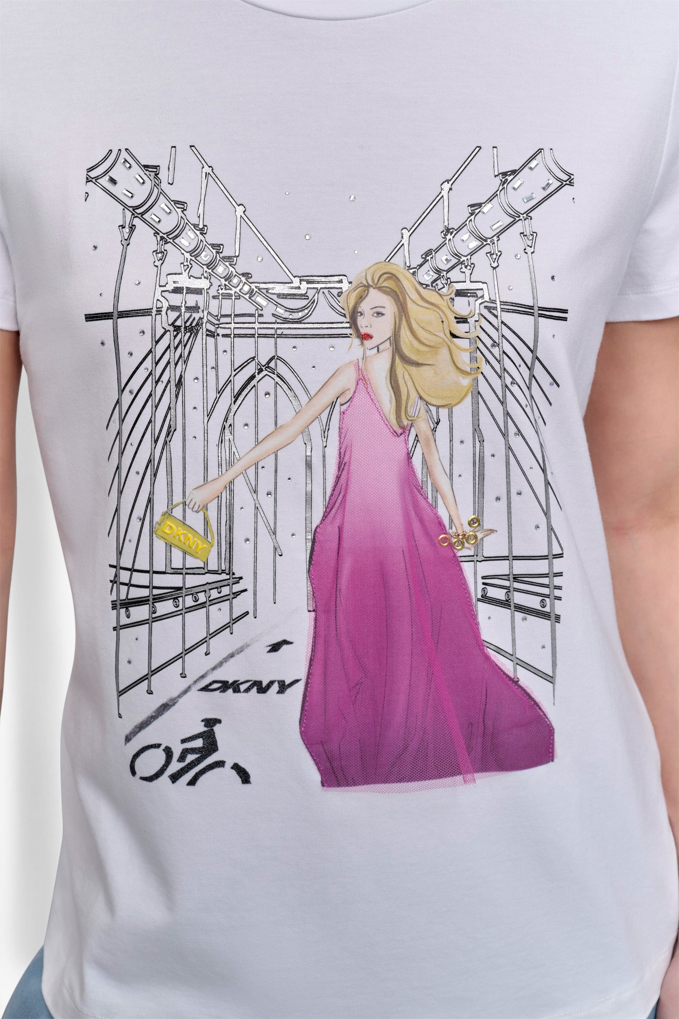 BROOKLYN BRIDGE EMBELLISHED TEE VIEW 5 | Tees & Tanks