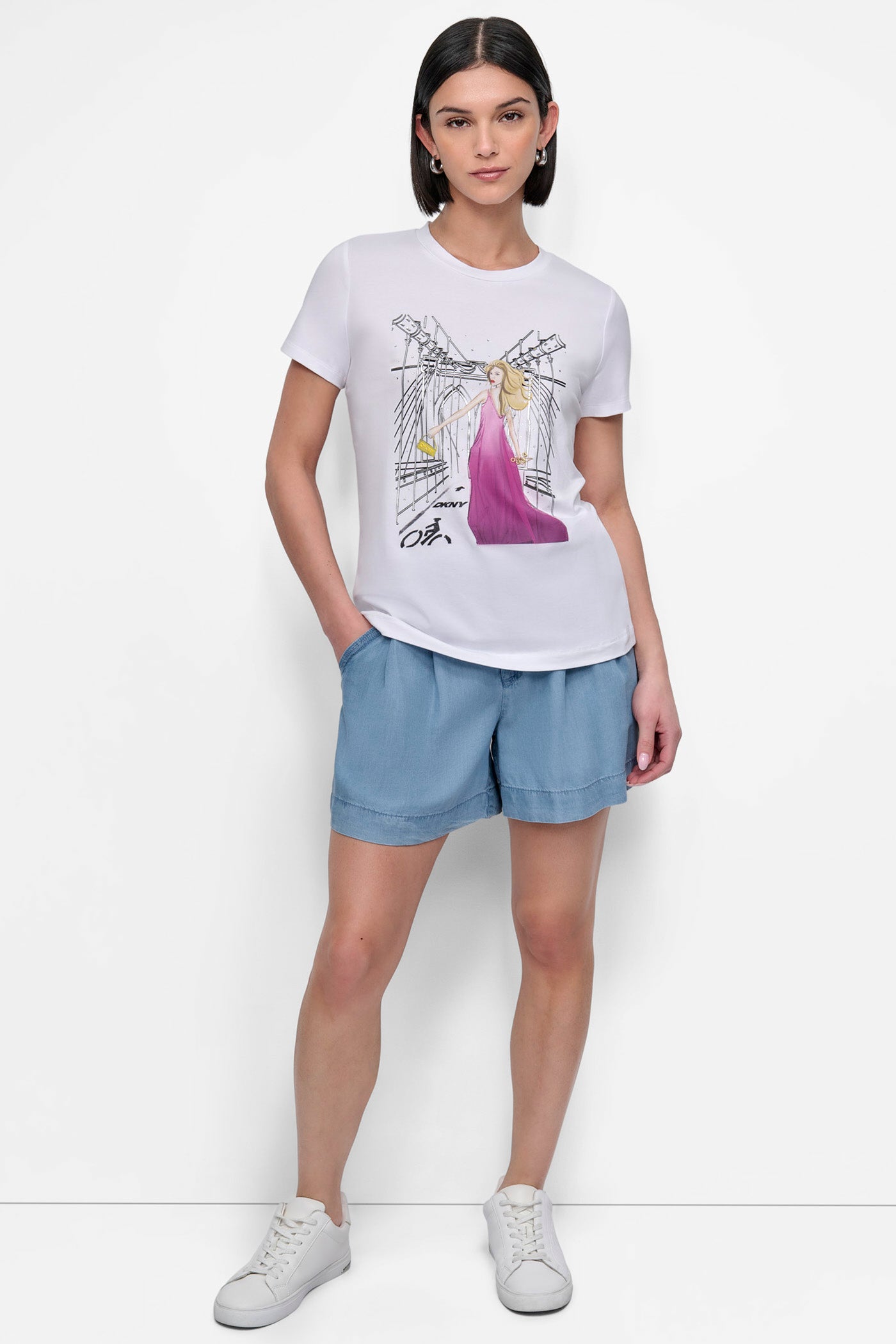 BROOKLYN BRIDGE EMBELLISHED TEE VIEW 6 | Tees & Tanks