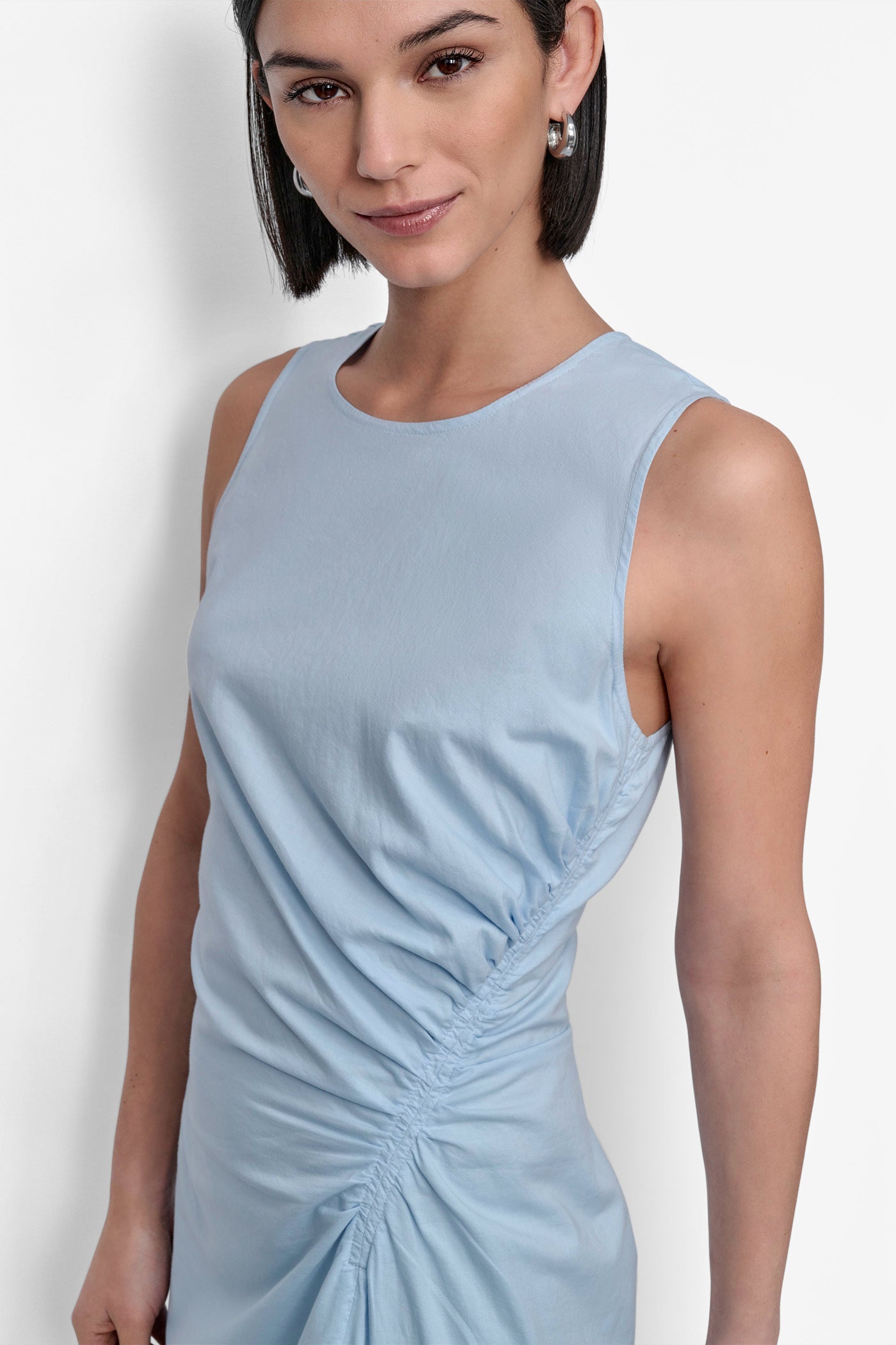 SLEEVELESS PRINTED DIP DYE SIDE RUCHE VIEW 5 | Summer Essentials