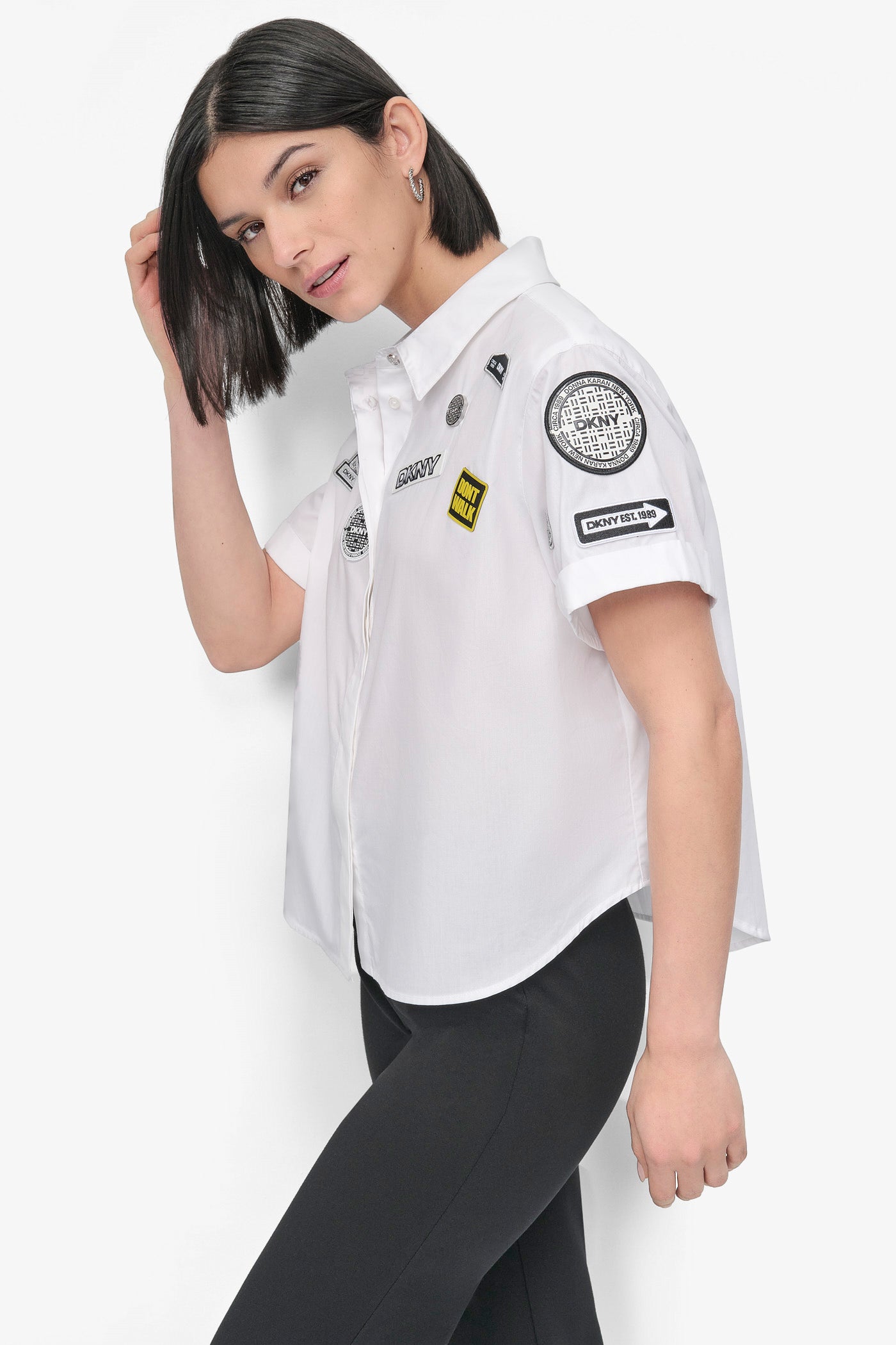 SHORT SLEEVE EMBELLISHED SHIRT VIEW 3 | 9-5 Edit