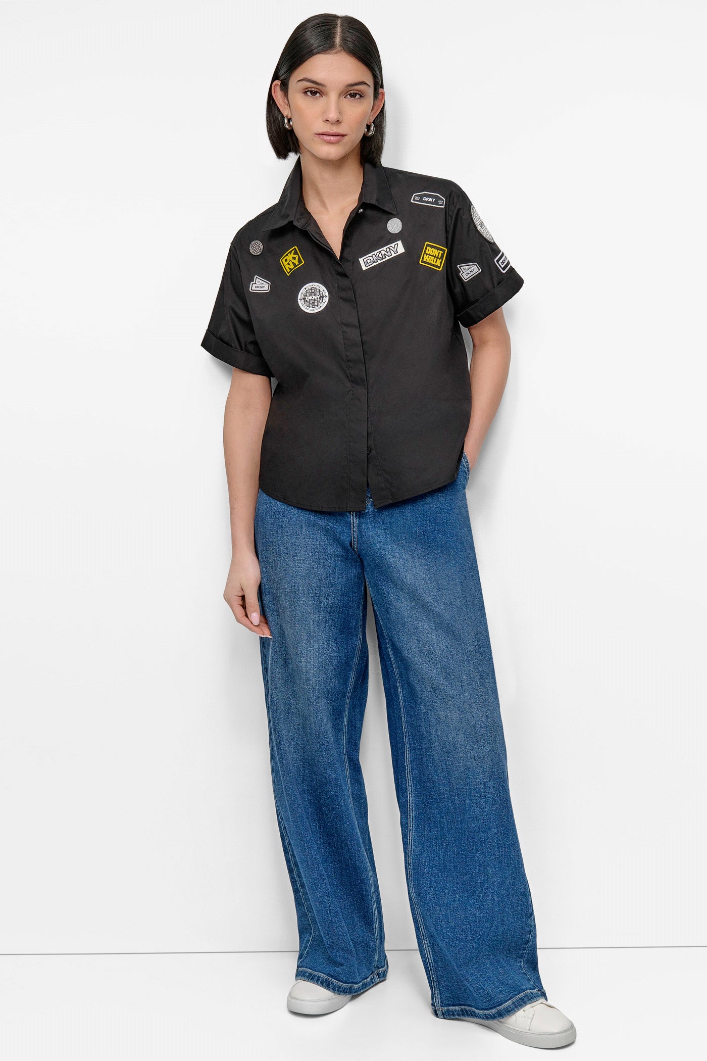 SHORT SLEEVE EMBELLISHED SHIRT VIEW 5 | 9-5 Edit