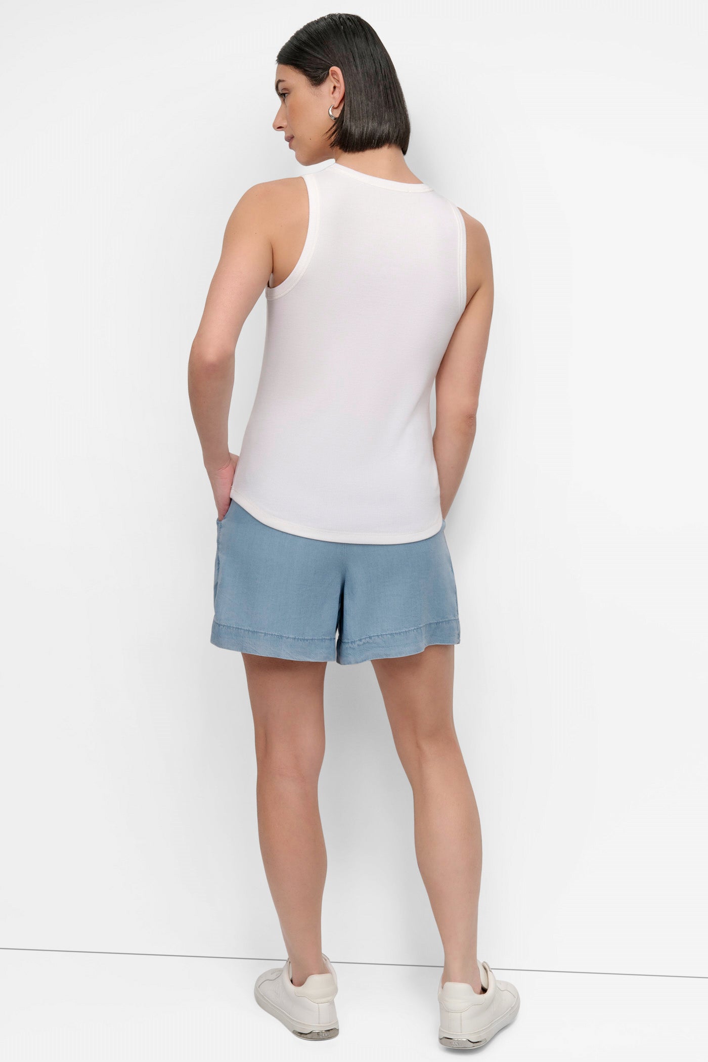 White EMBELLISHED TANK, BACK VIEW | Tees & Tanks