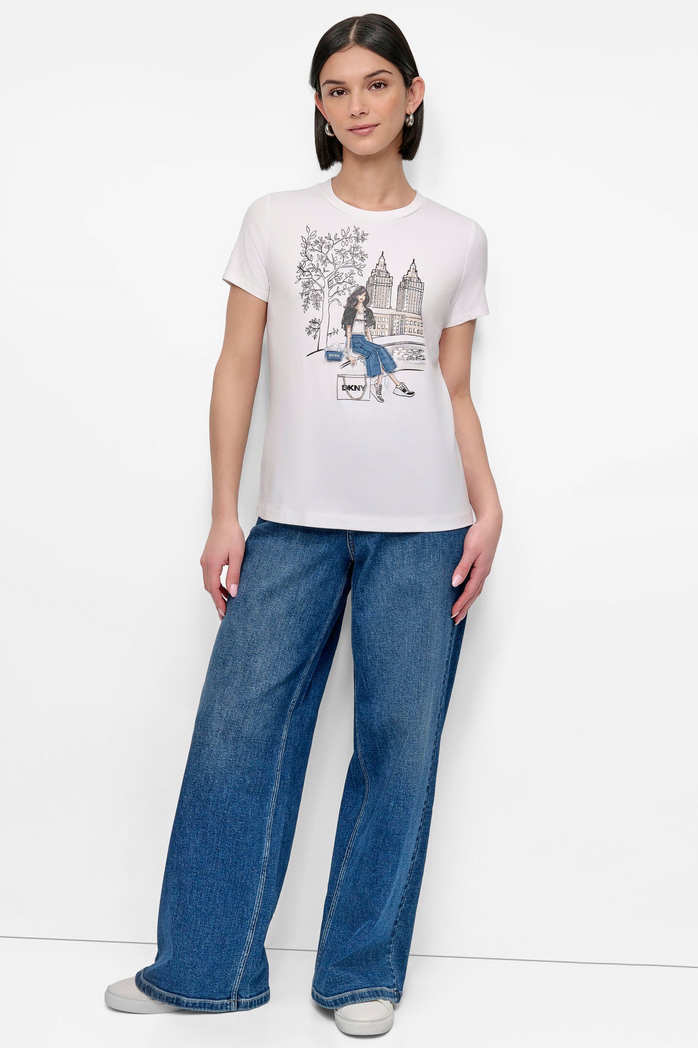 BOW BRIDGE EMBELLISHED GRAPHIC TEE VIEW 6