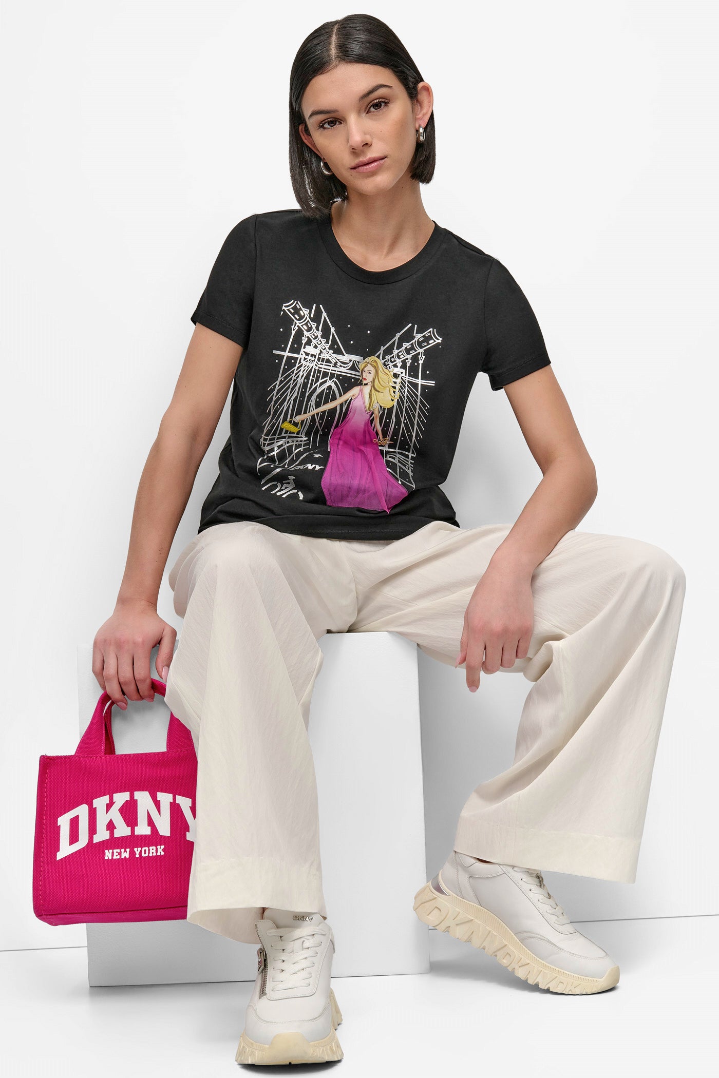 BOW BRIDGE EMBELLISHED GRAPHIC TEE VIEW 6