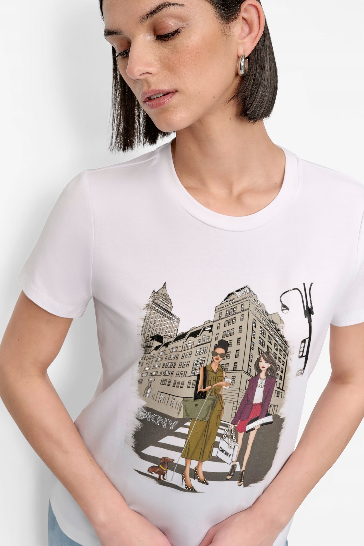 FIFTH AVE EMBELLISHED GRAPHIC TEE VIEW 4 | Tees & Tanks