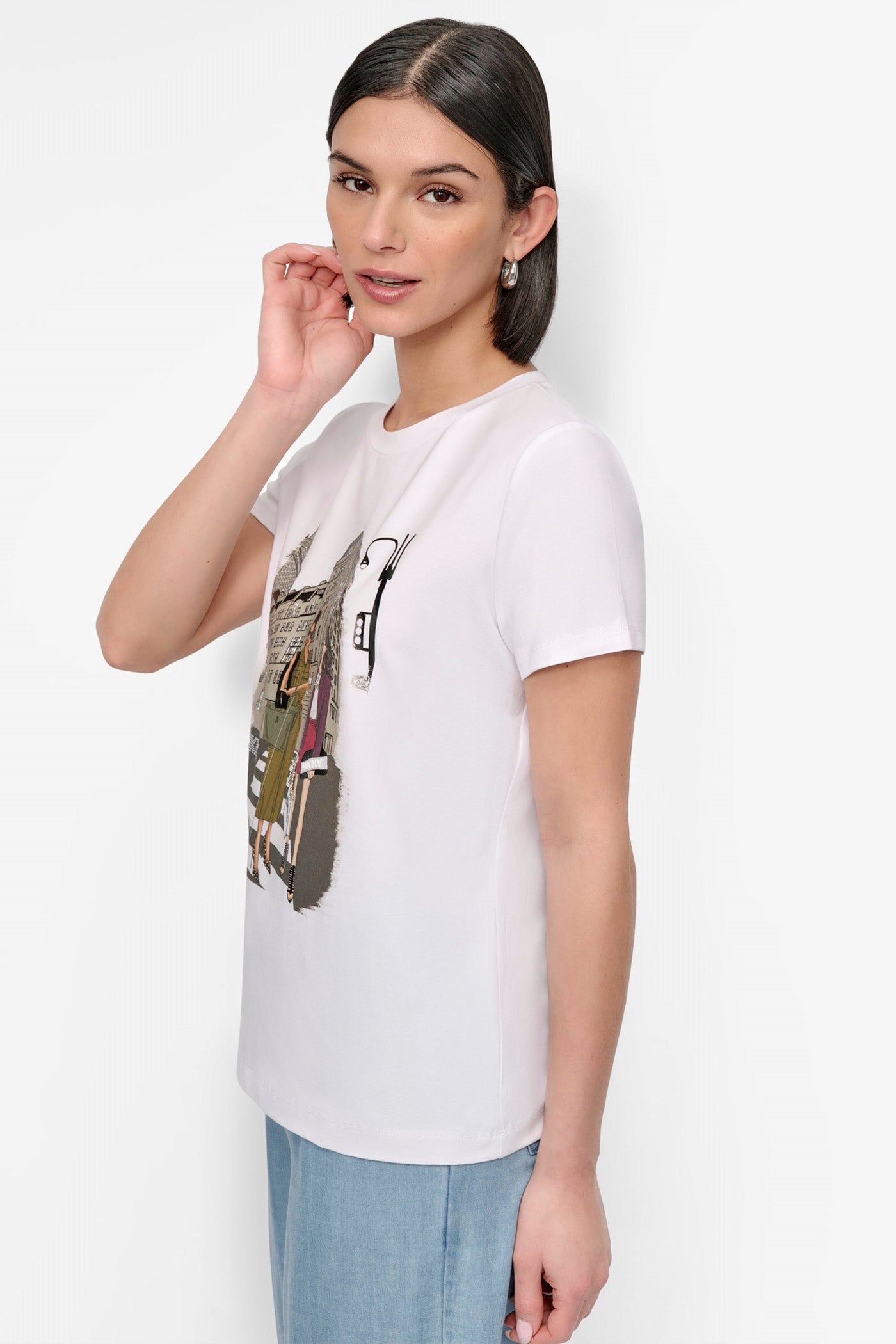 FIFTH AVE EMBELLISHED GRAPHIC TEE VIEW 3 | Tees & Tanks