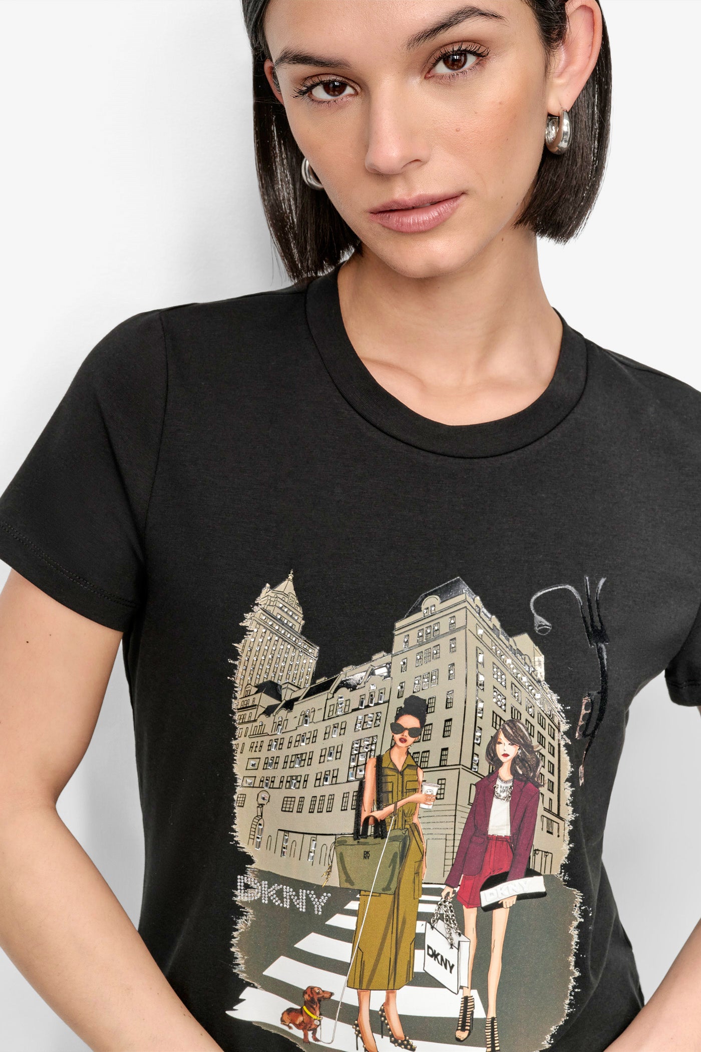 FIFTH AVE EMBELLISHED GRAPHIC TEE VIEW 4 | Tees & Tanks
