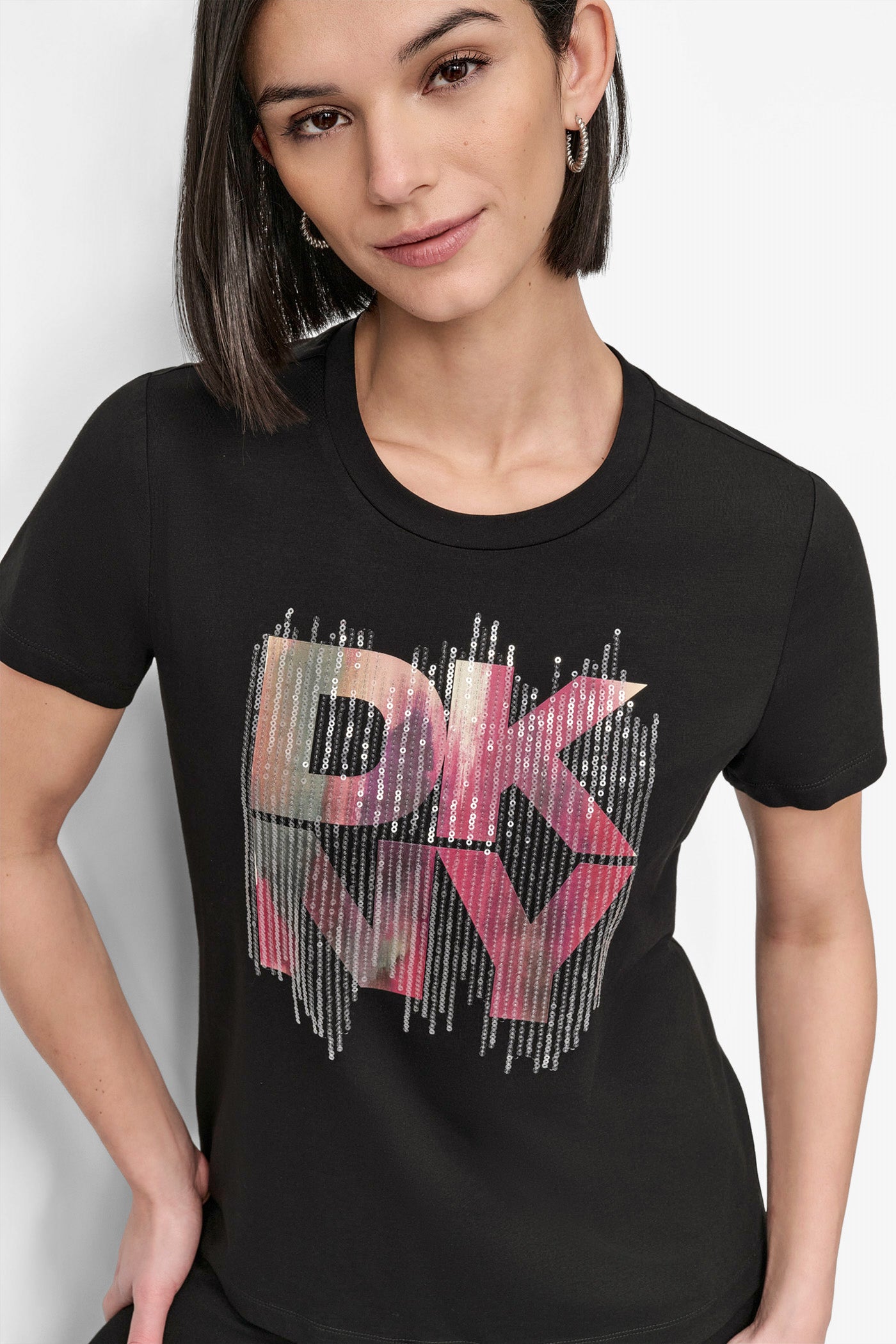 SHORT SLEEVE PRINTED STACK LOGO TEE VIEW 4 | All Products