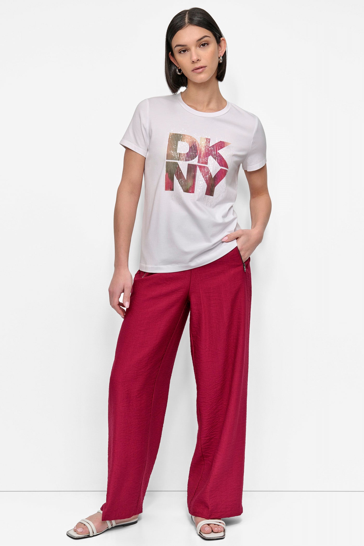 SHORT SLEEVE PRINTED STACK LOGO TEE VIEW 5 | Clothing