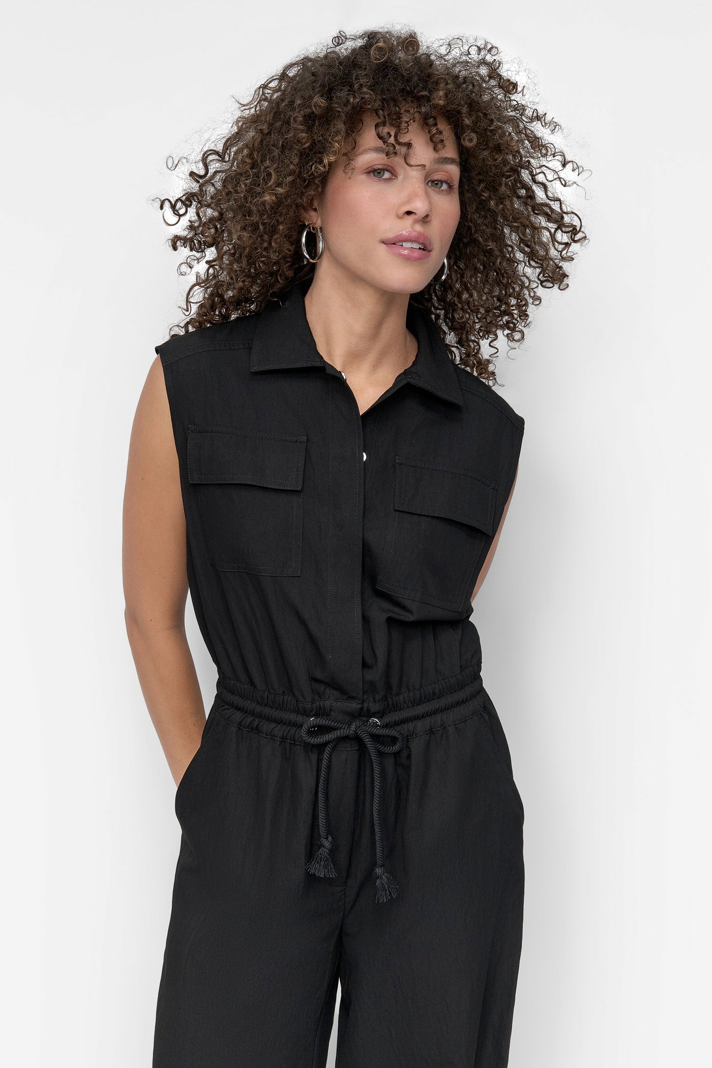 SLEEVELESS UTILITY JUMPSUIT VIEW 4 | 9-5 Edit