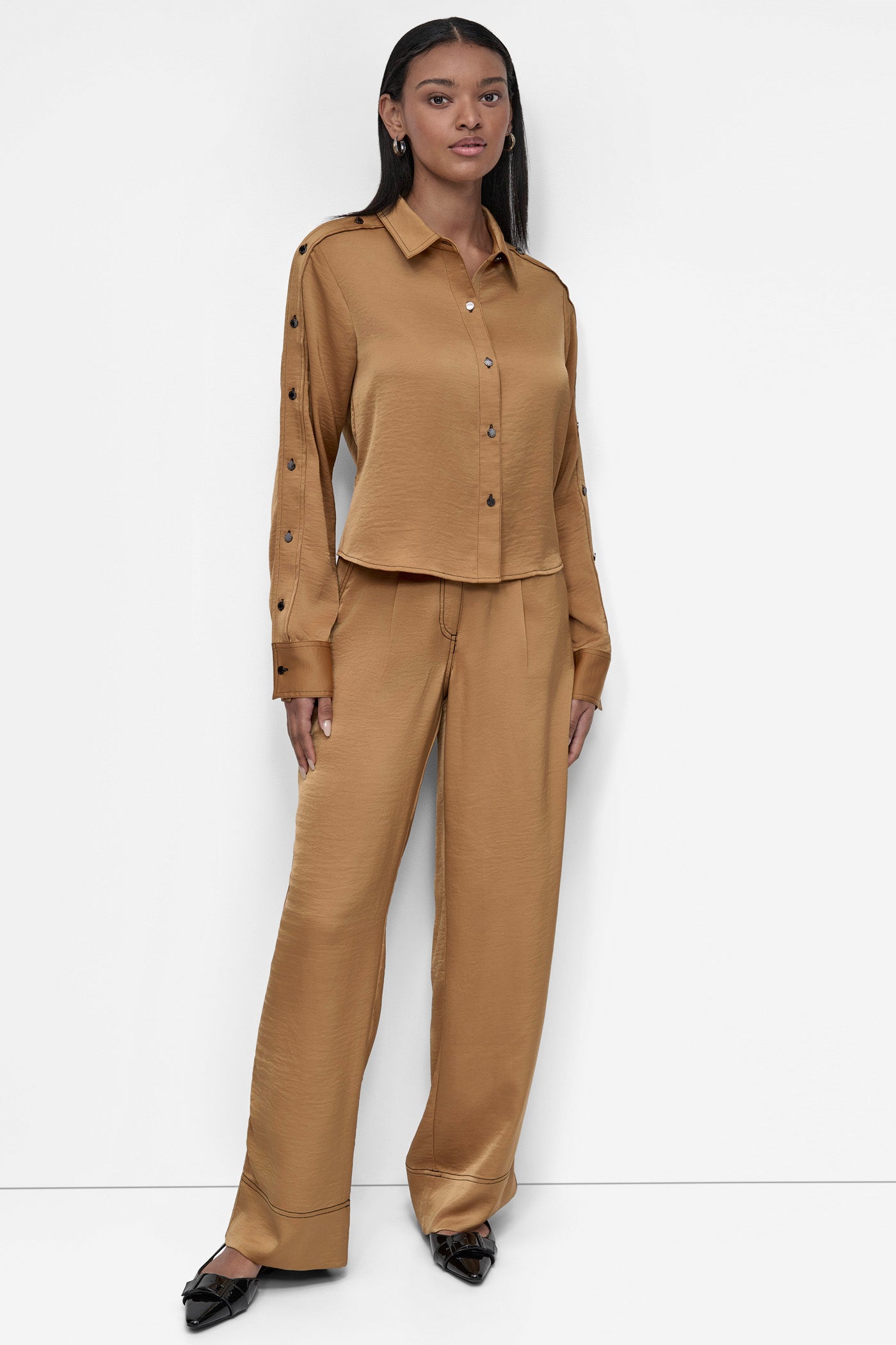 BUTTON-DETAILED SHIRT VIEW 6 | 9-5 Edit