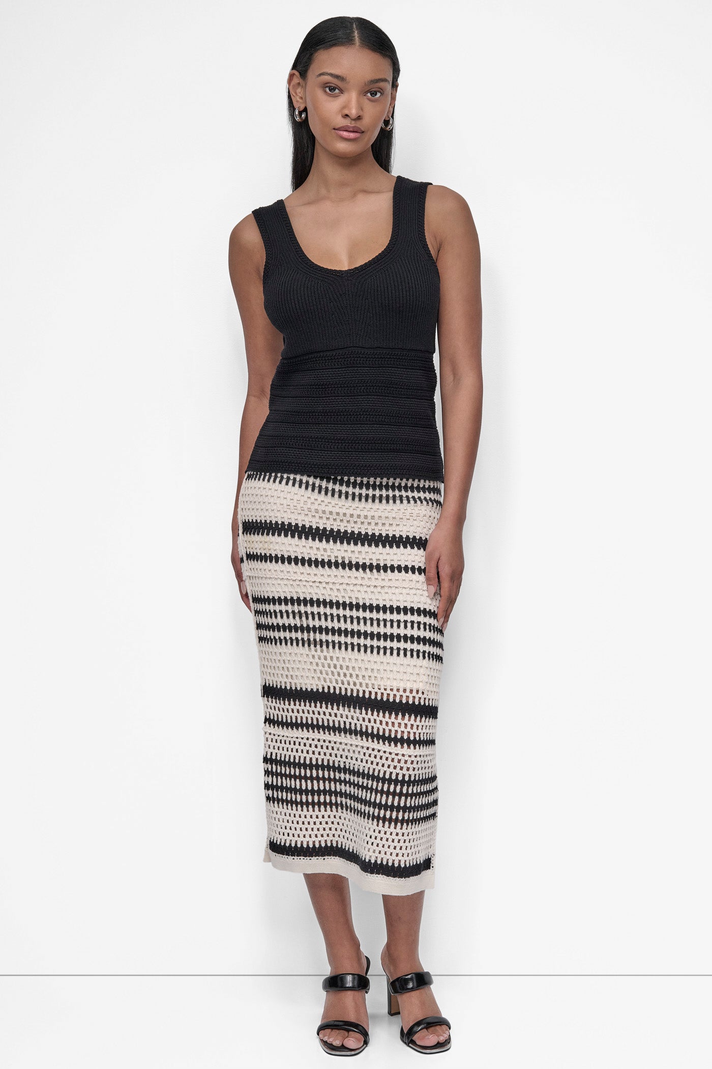 MIXED KNIT SWEATER TANK VIEW 5 | 9-5 Edit