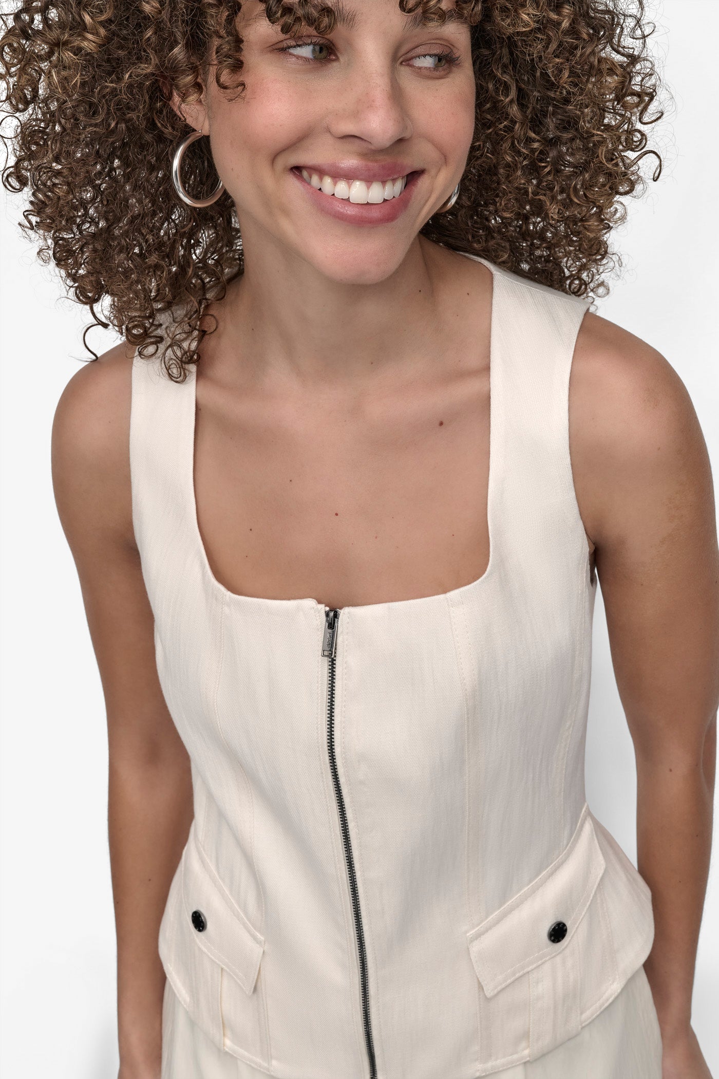 CORSET STYLE VEST VIEW 4 | DKNY JEANS