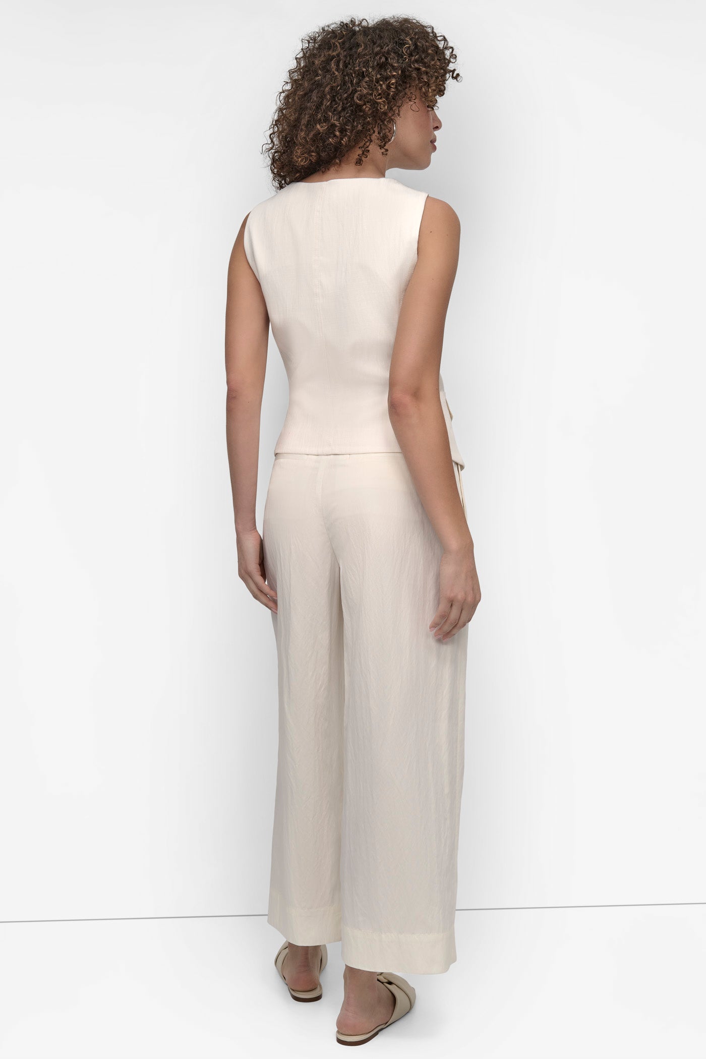 COCONUT CORSET STYLE VEST, BACK VIEW | DKNY JEANS