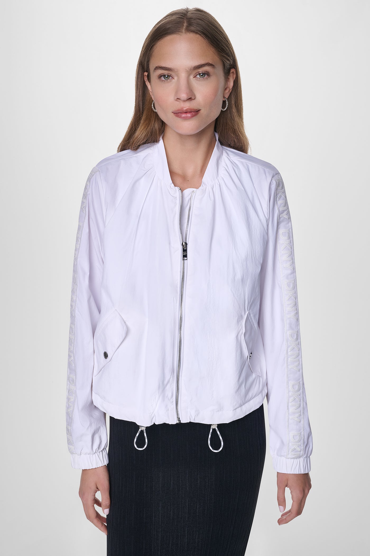 LOGO TRIM TECH JACKET VIEW 5 | WOMENS COATS & JACKETS
