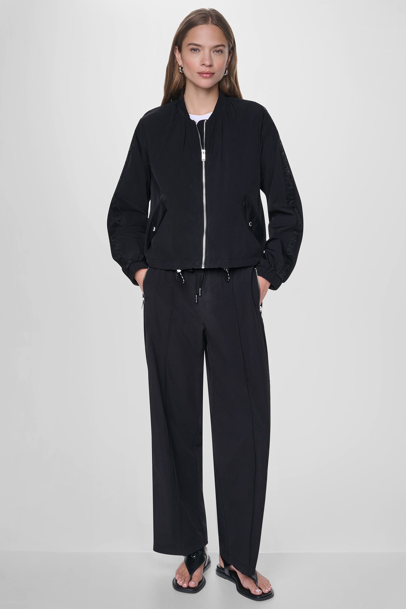 LOGO TRIM TECH JACKET VIEW 5 | WOMENS COATS & JACKETS
