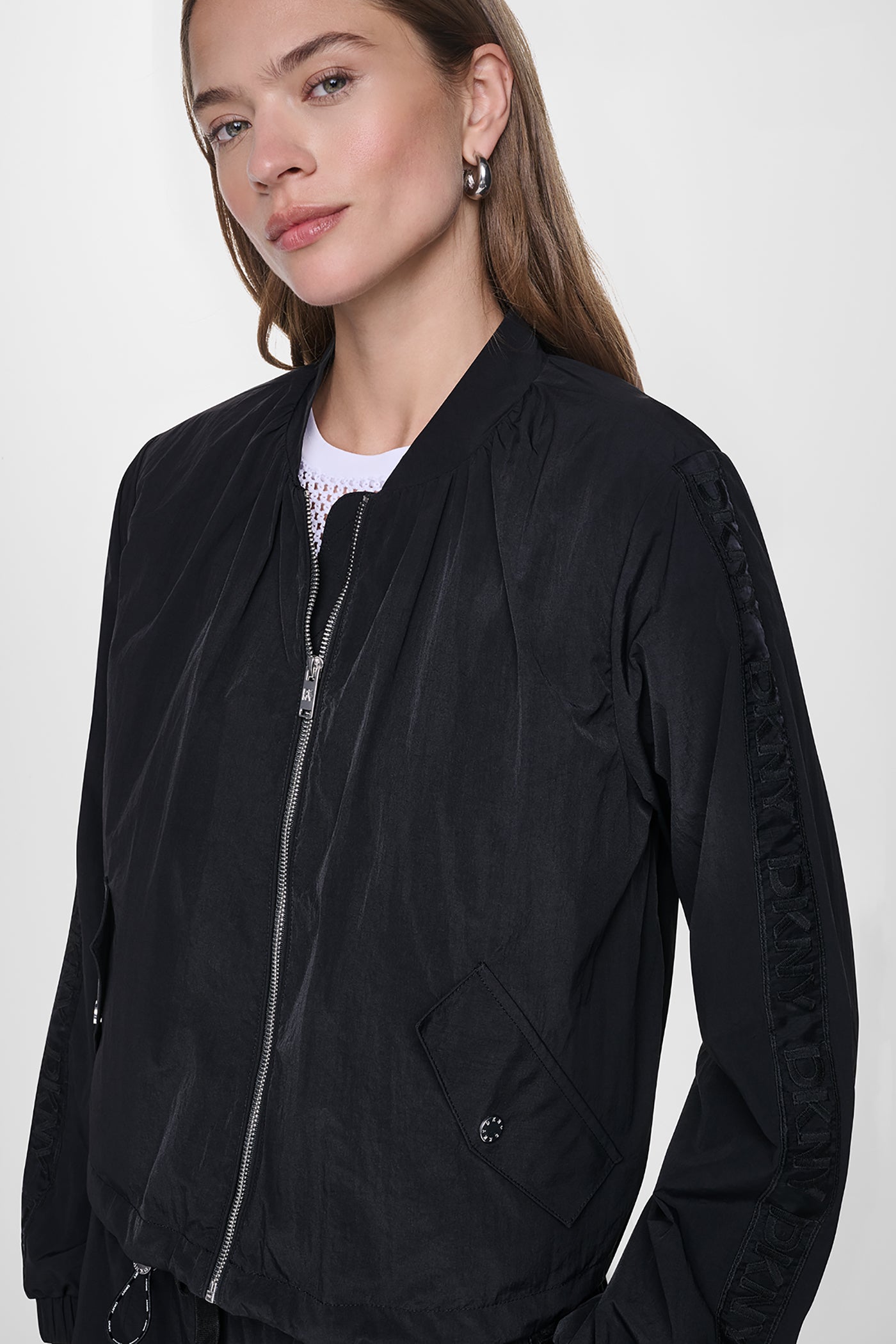 LOGO TRIM TECH JACKET VIEW 8 | WOMENS COATS & JACKETS