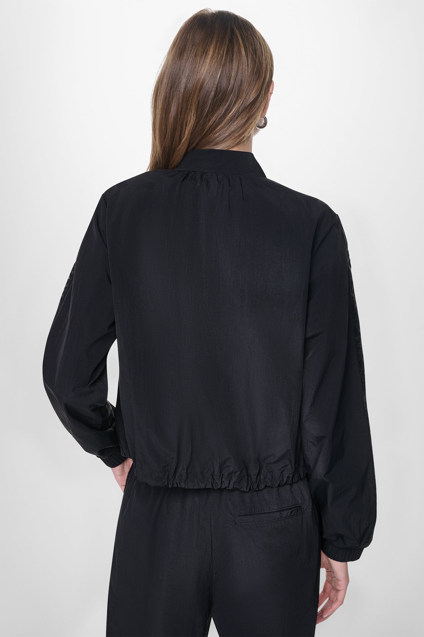 LOGO TRIM TECH JACKET VIEW 3 | WOMENS COATS & JACKETS