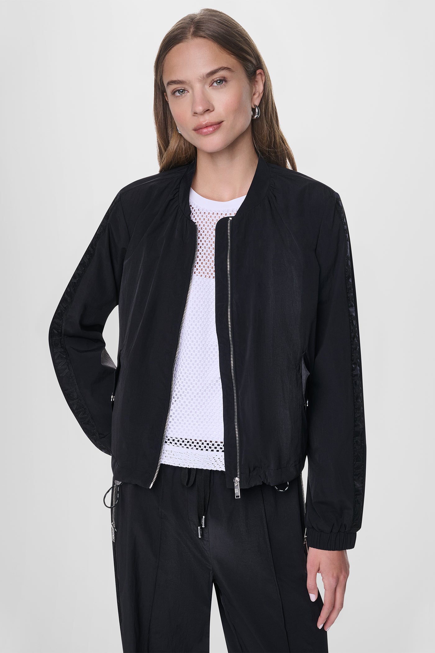 LOGO TRIM TECH JACKET VIEW 7 | WOMENS COATS & JACKETS