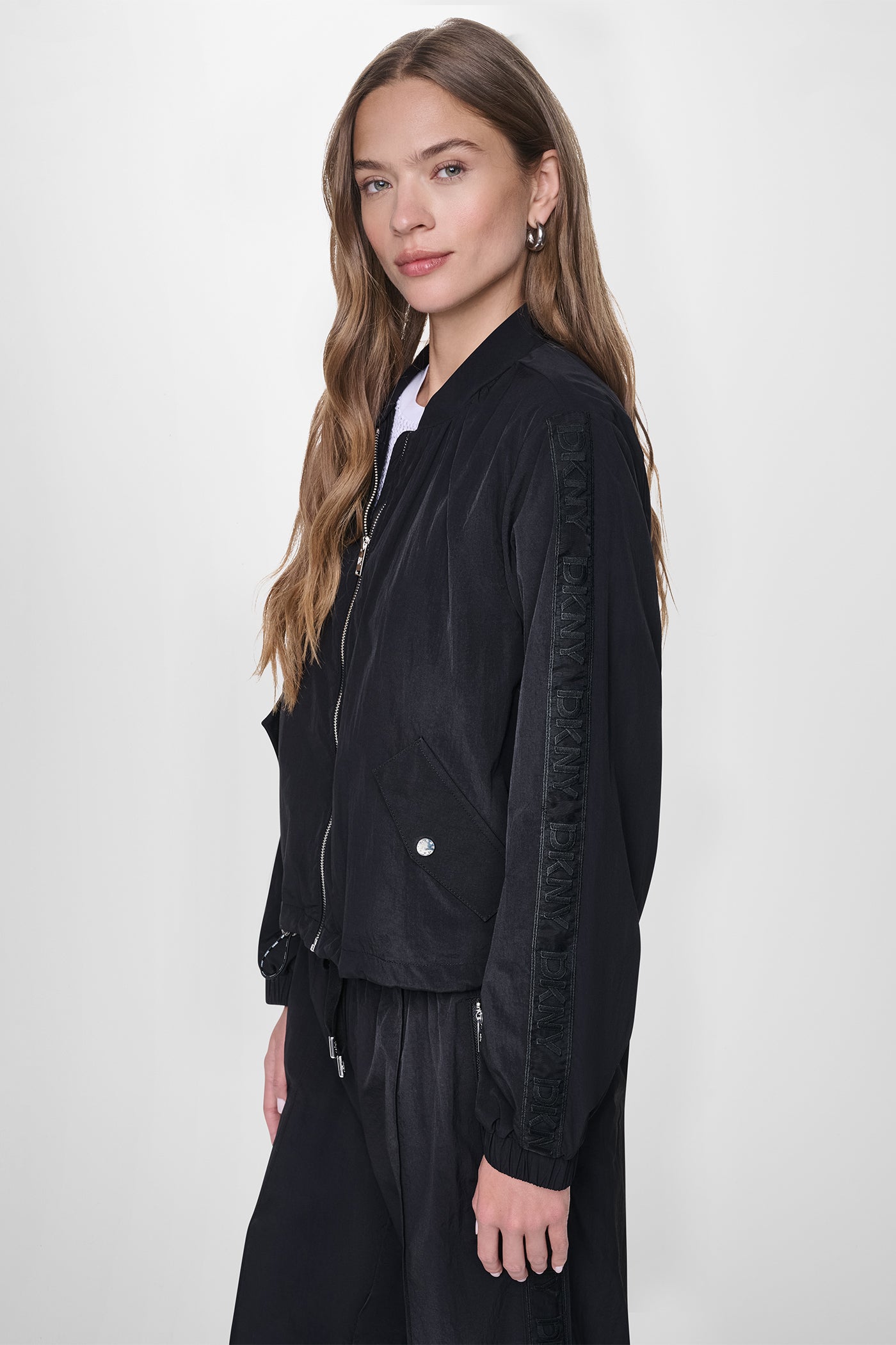 LOGO TRIM TECH JACKET VIEW 4 | WOMENS COATS & JACKETS