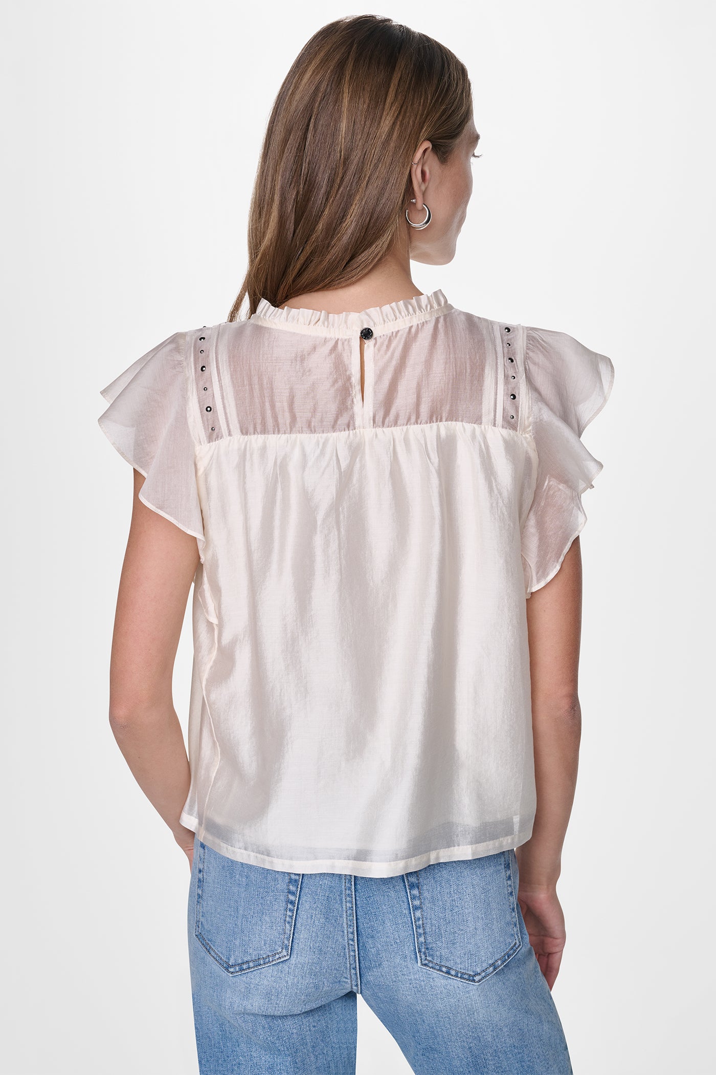 PLEATED STUDDED BLOUSE VIEW 3 | New clothing