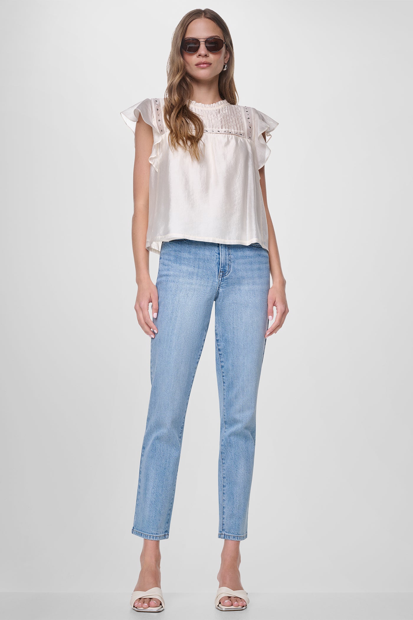 PLEATED STUDDED BLOUSE VIEW 8 | New clothing