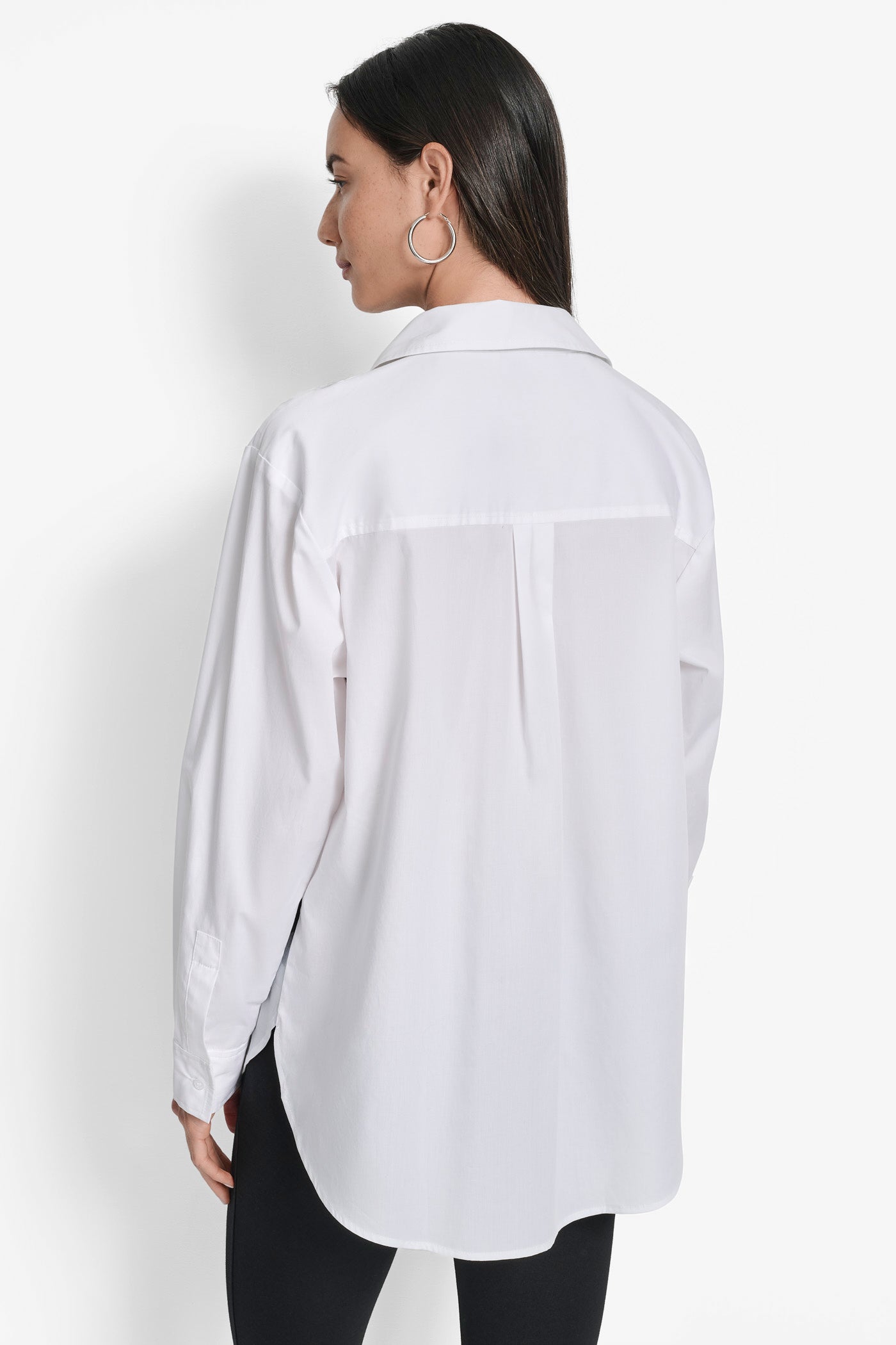 White CITY SKYLINE SHIRT, BACK VIEW | WOMEN'S SWEATERS & TOPS