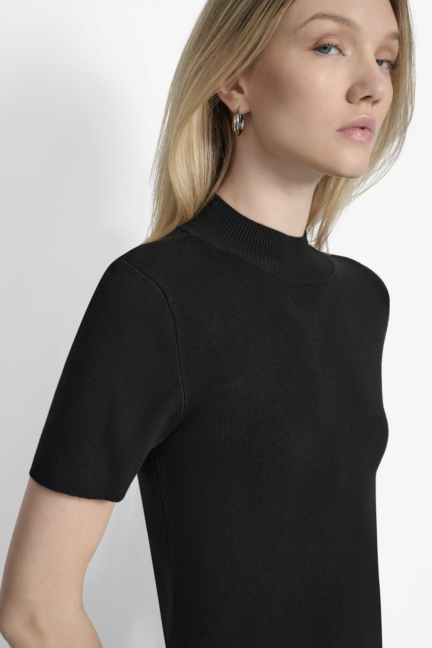 CAP SHORT SLEEVE MOCK NECK SWEATER VIEW 4 | New Arrivals
