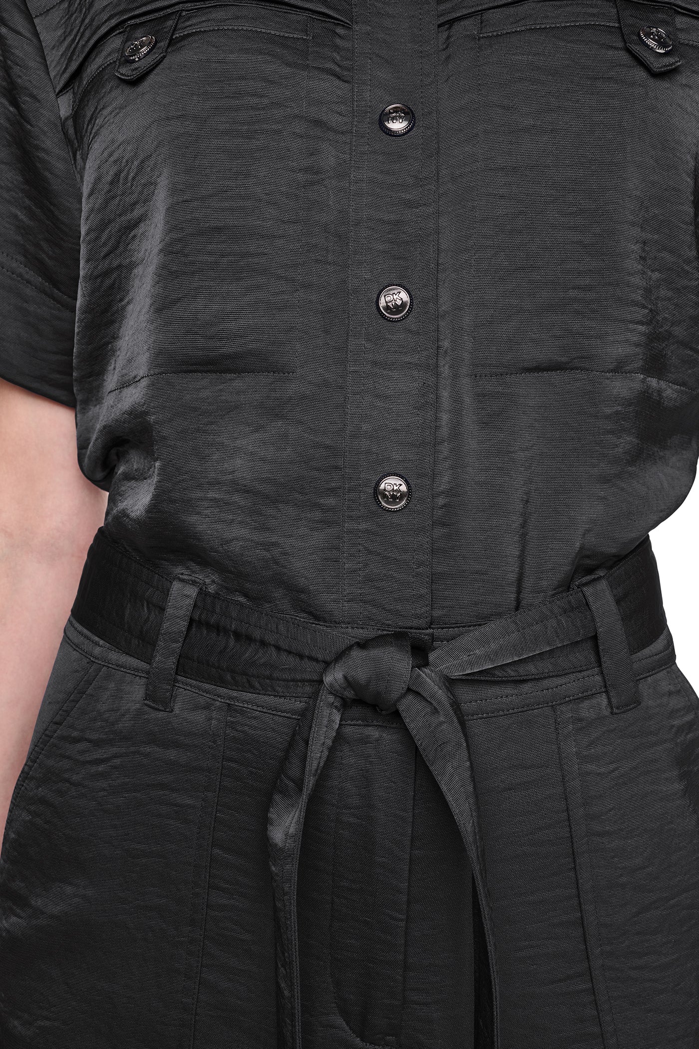 BUTTON FRONT UTILITY JUMPSUIT VIEW 5
